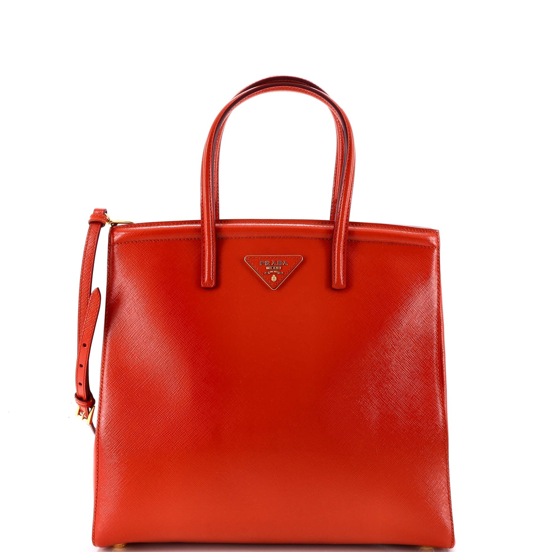 Slim Convertible Tote Vernice Saffiano Leather Medium
