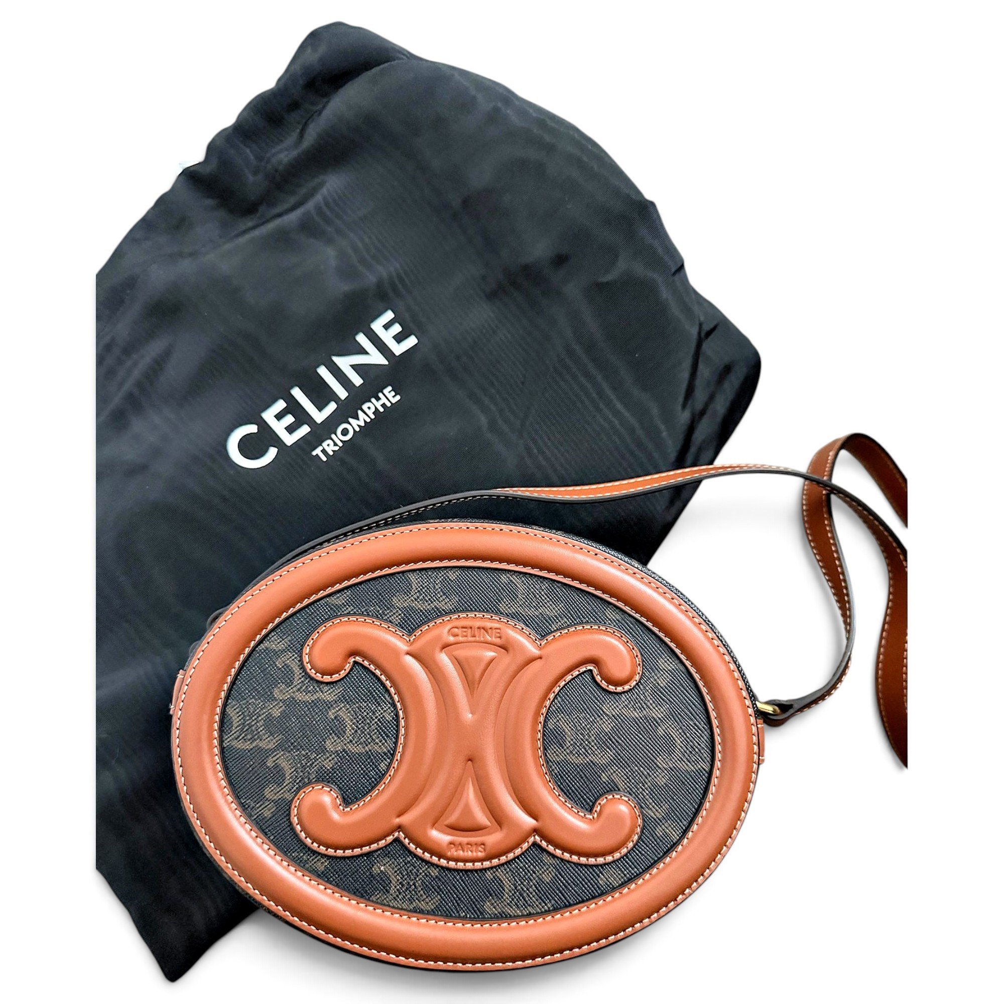 Triomphe leather crossbody bag