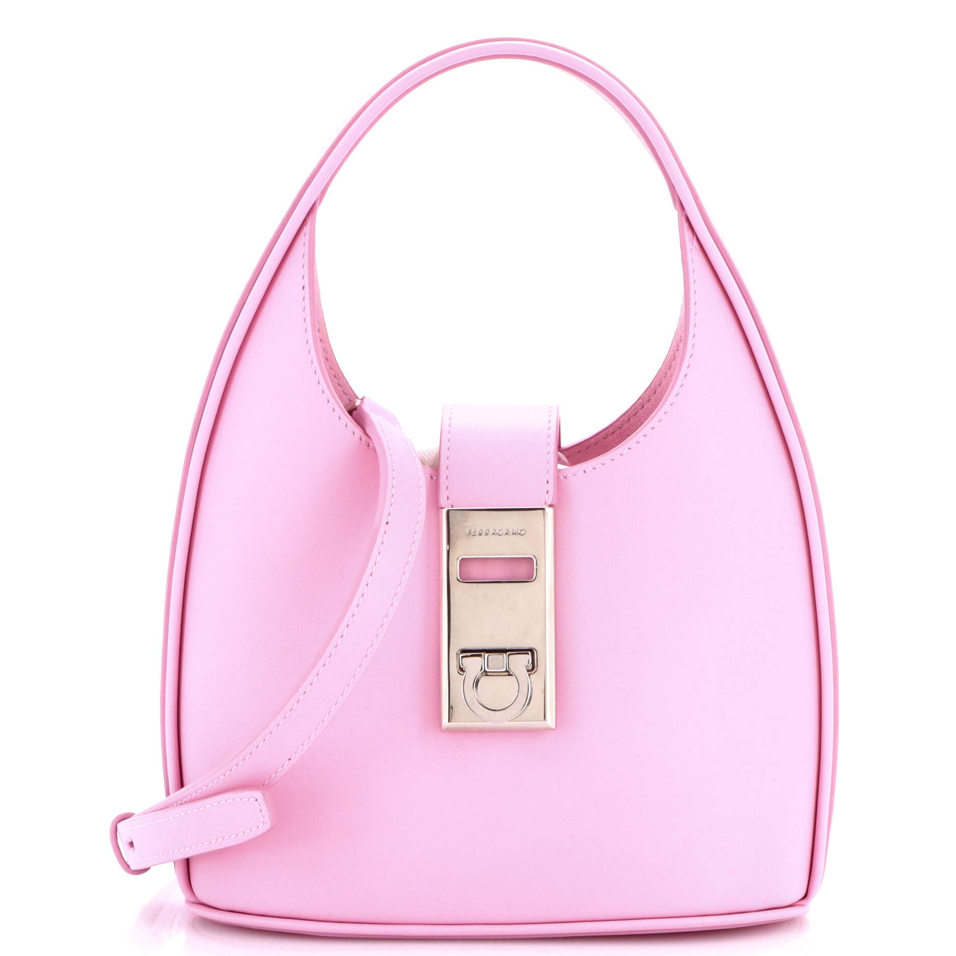 Salvatore Ferragamo Gancini Buckle Hobo Leather Mini