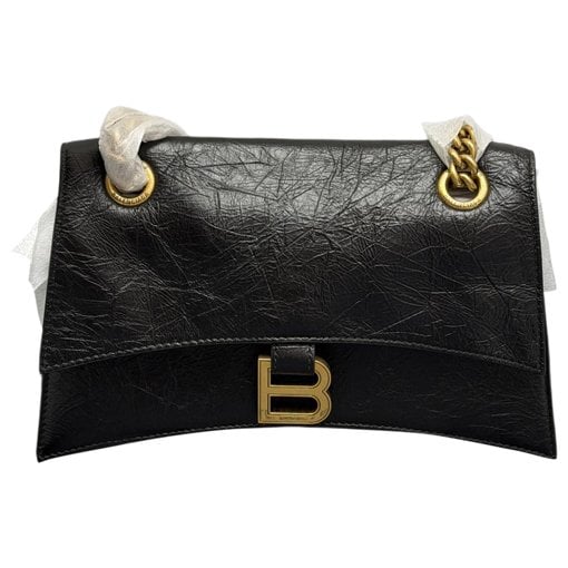Crush leather handbag