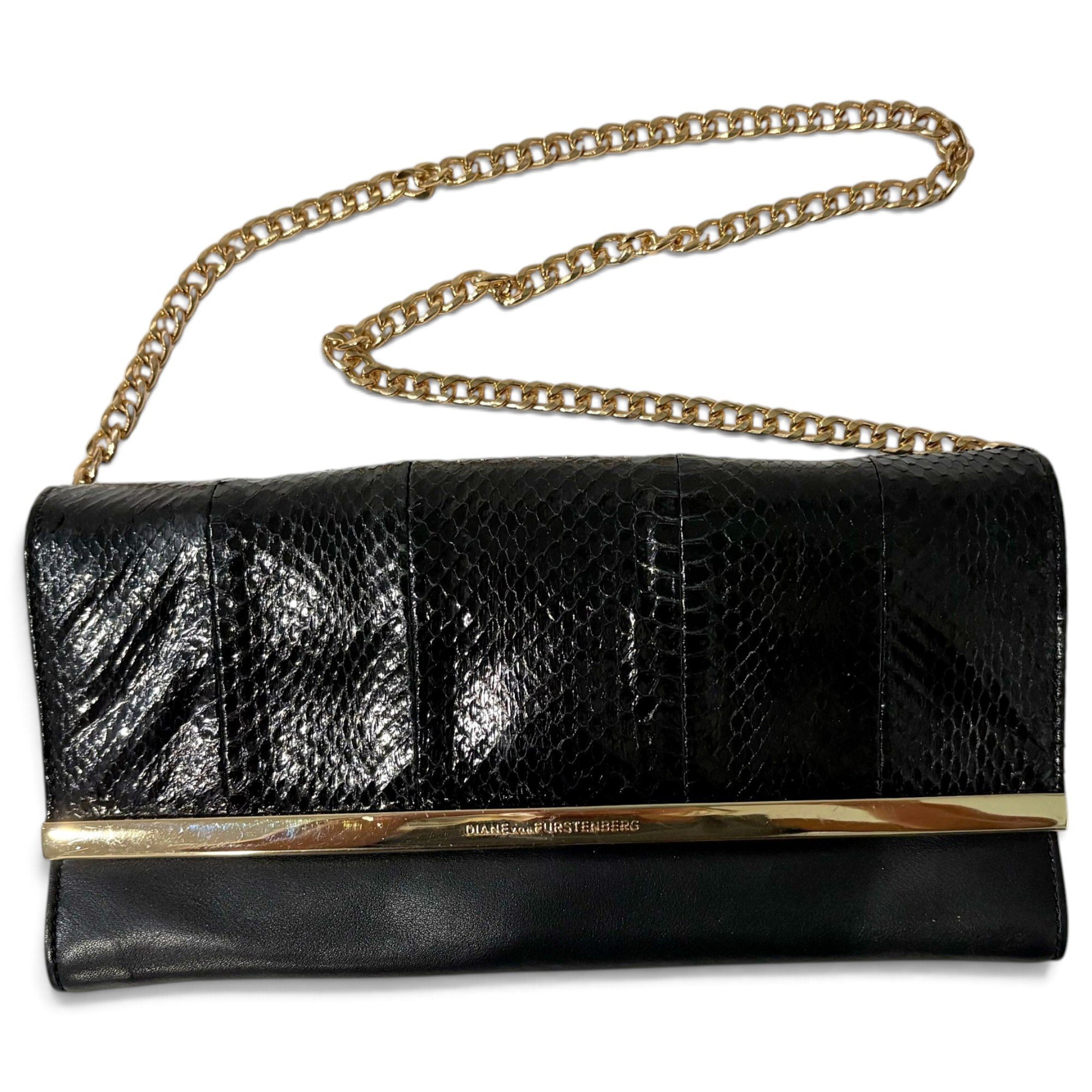 Leather clutch bag