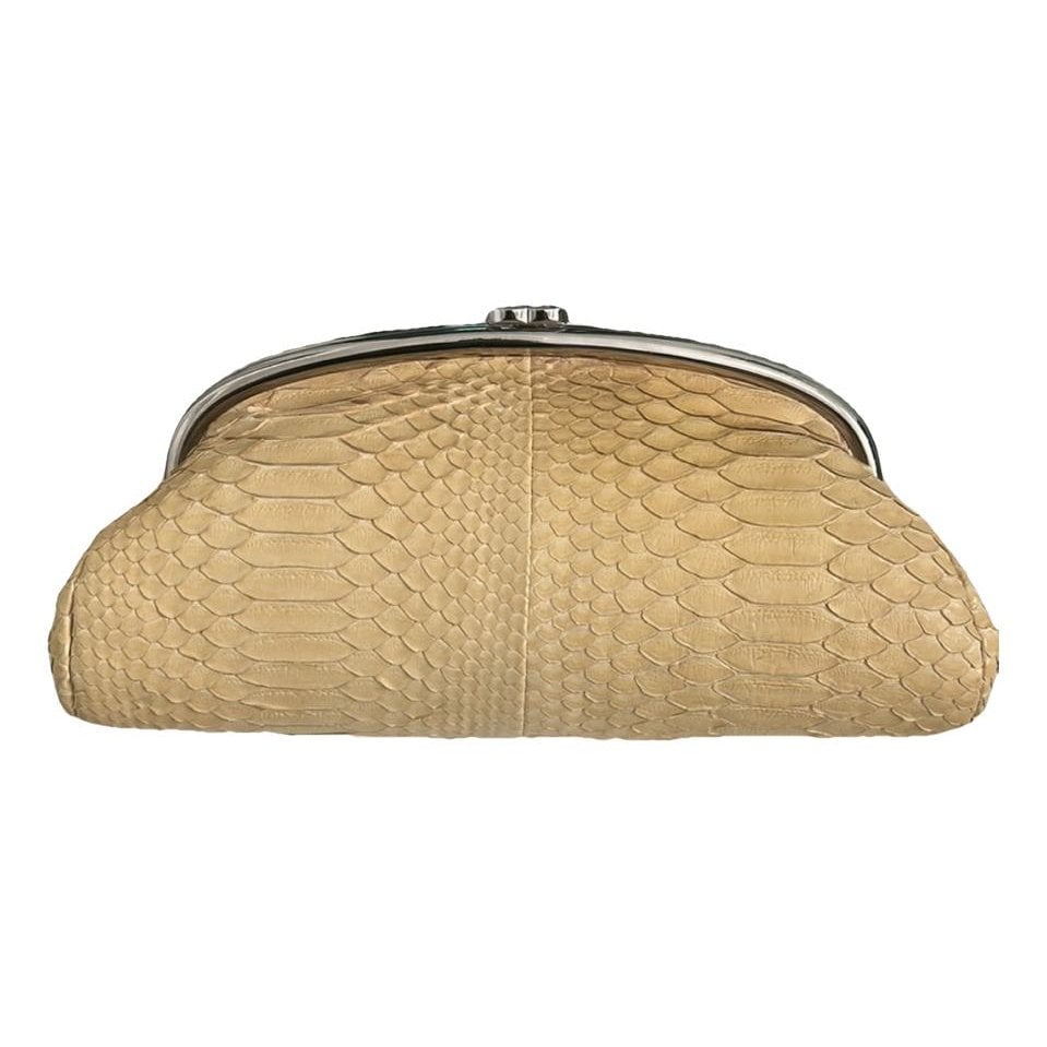 Timeless/Classique python clutch bag