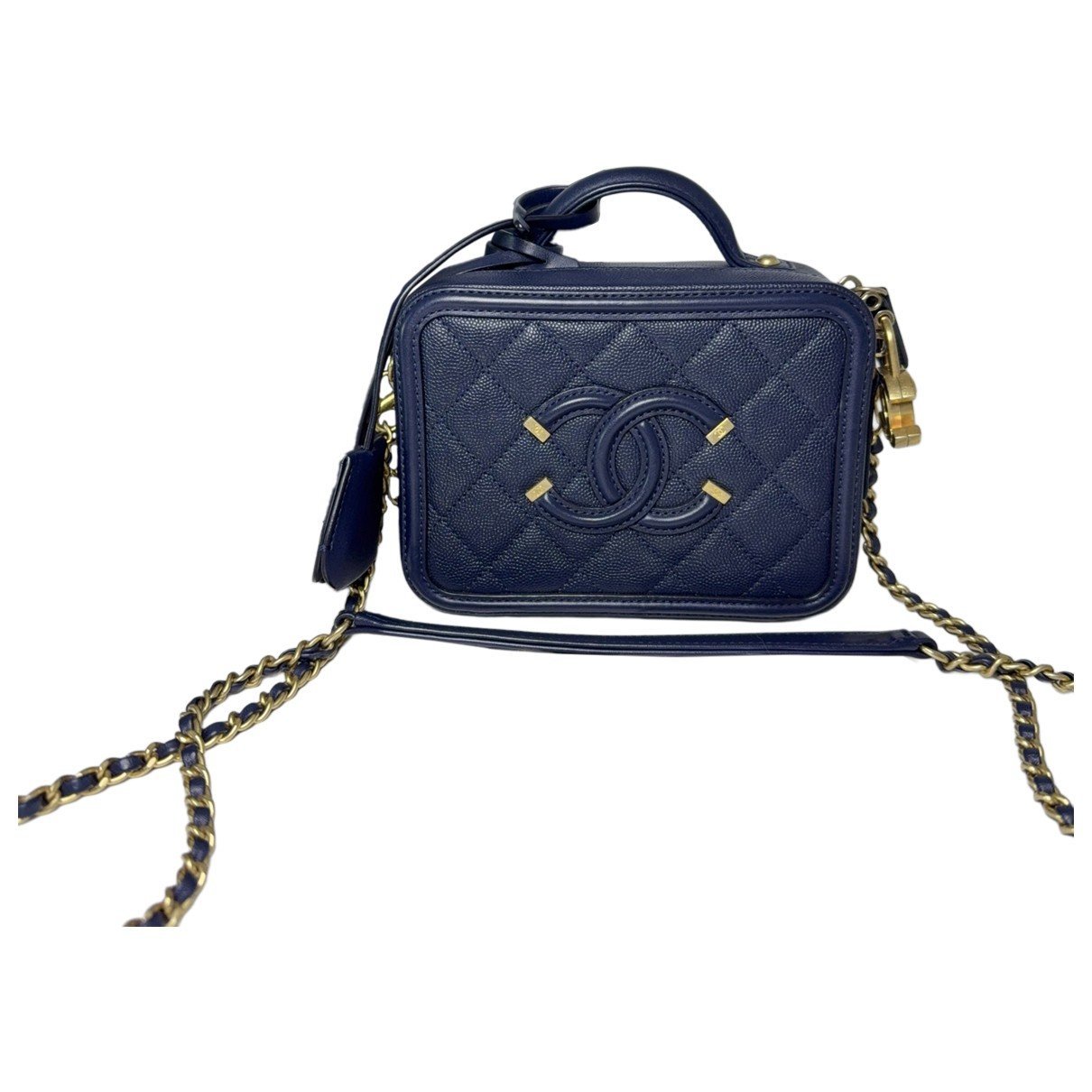 Vanity leather handbag