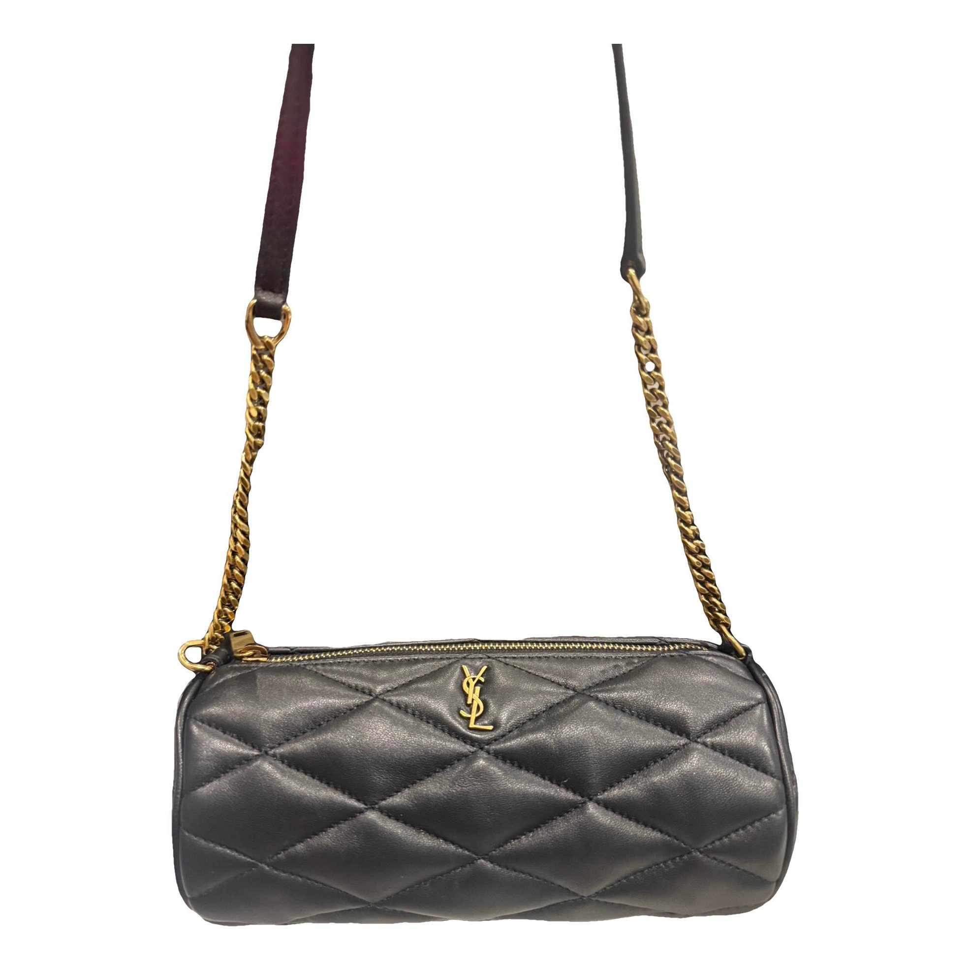 Leather clutch bag