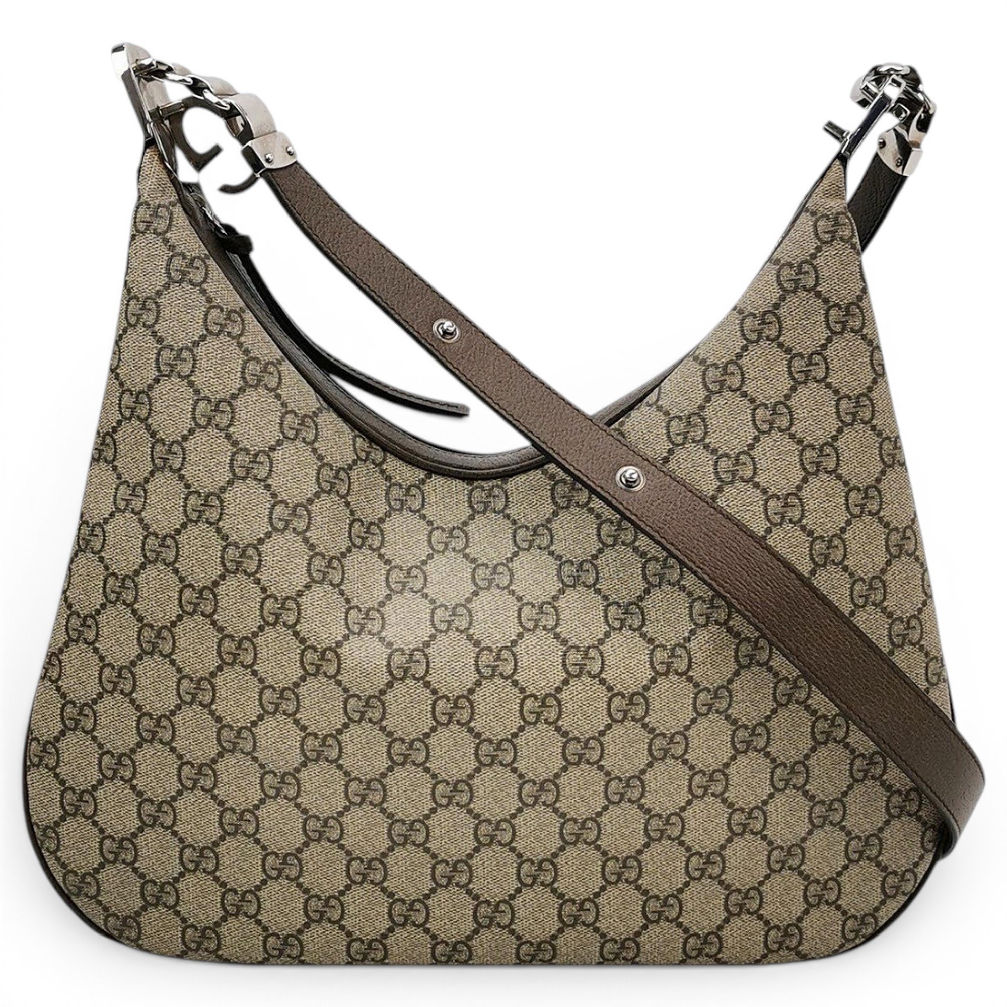 Attache leather handbag