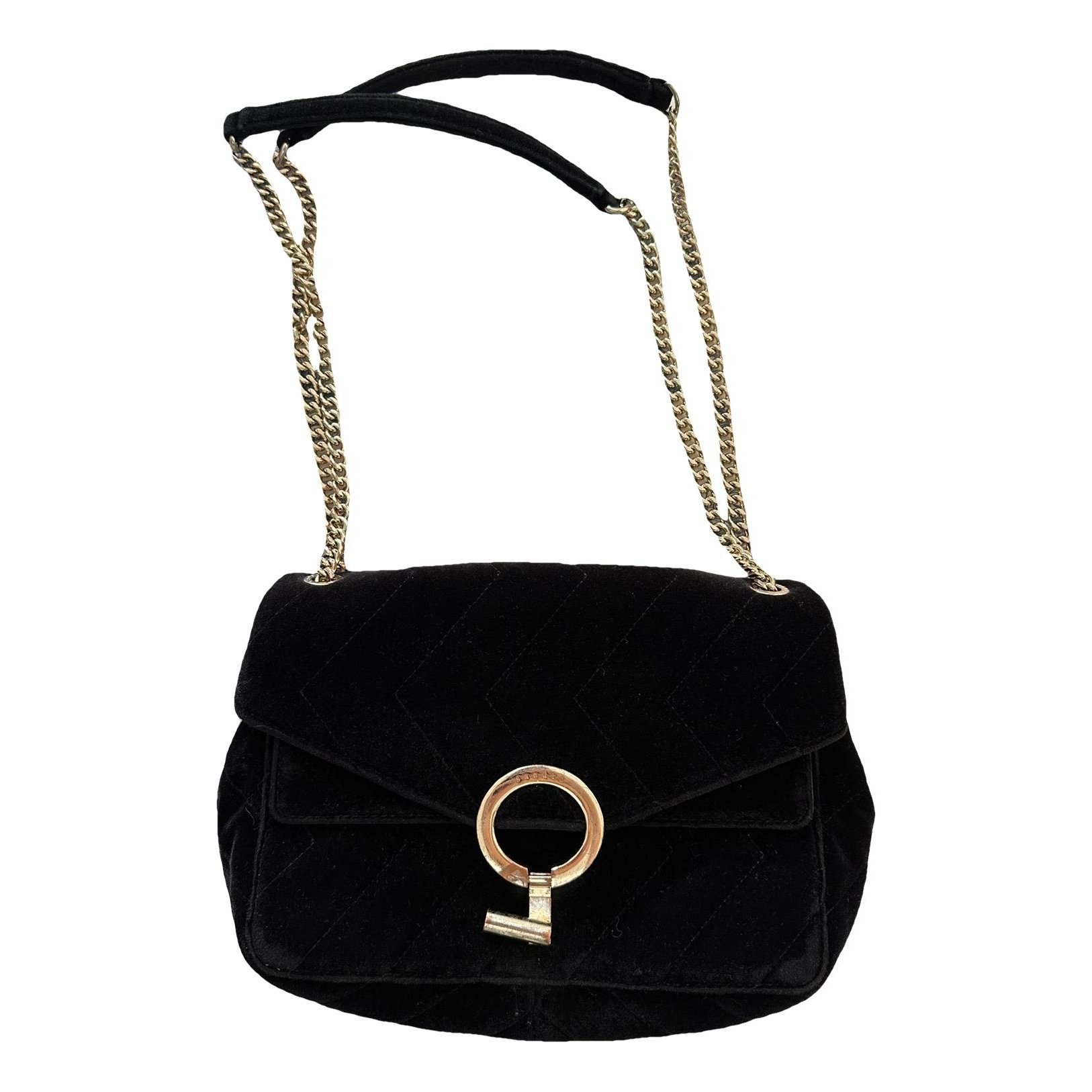 Yza velvet crossbody bag