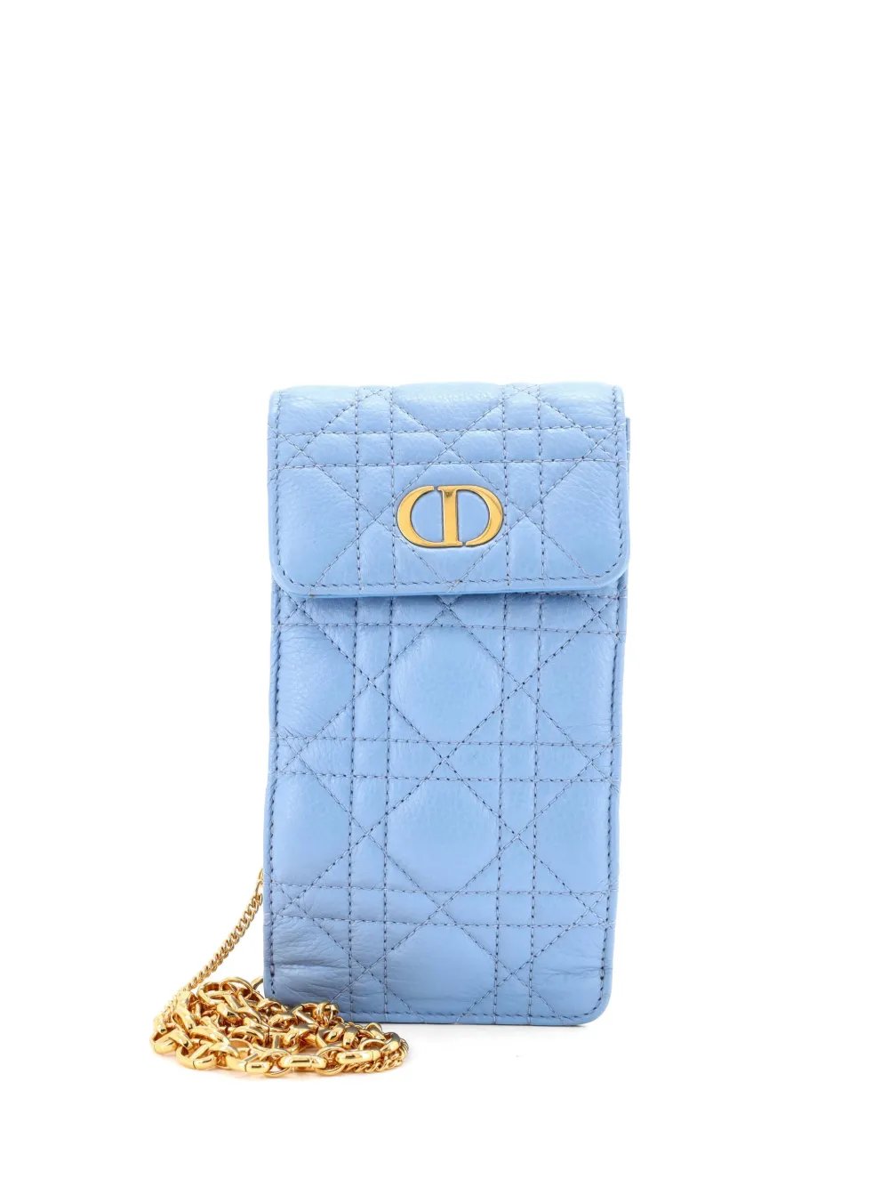Caro Phone Holder with Chain Cannage Quilt Calfskin crossbody bag