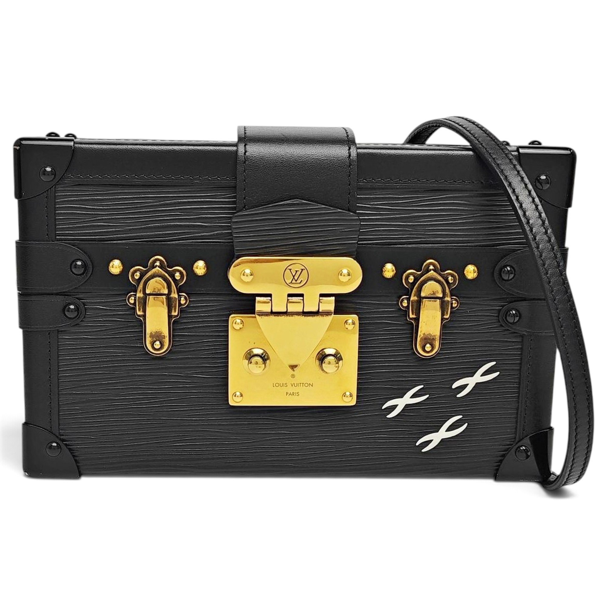 Petite Malle leather handbag