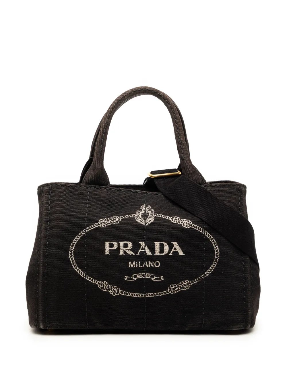 Prada 2013-2026 Small Canvas Canapa Logo satchel