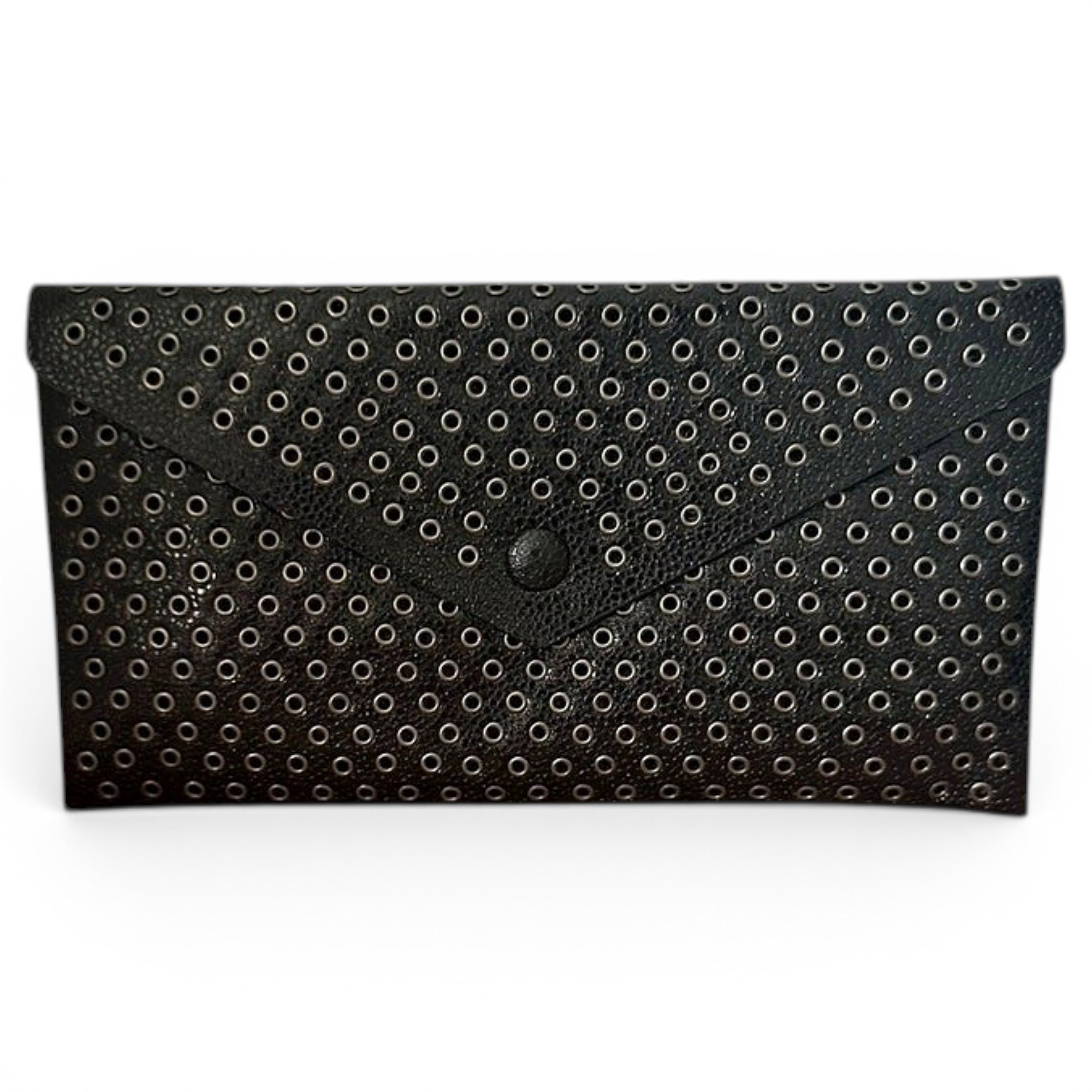 Leather clutch bag