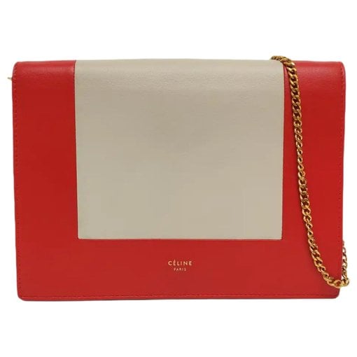 Frame leather handbag
