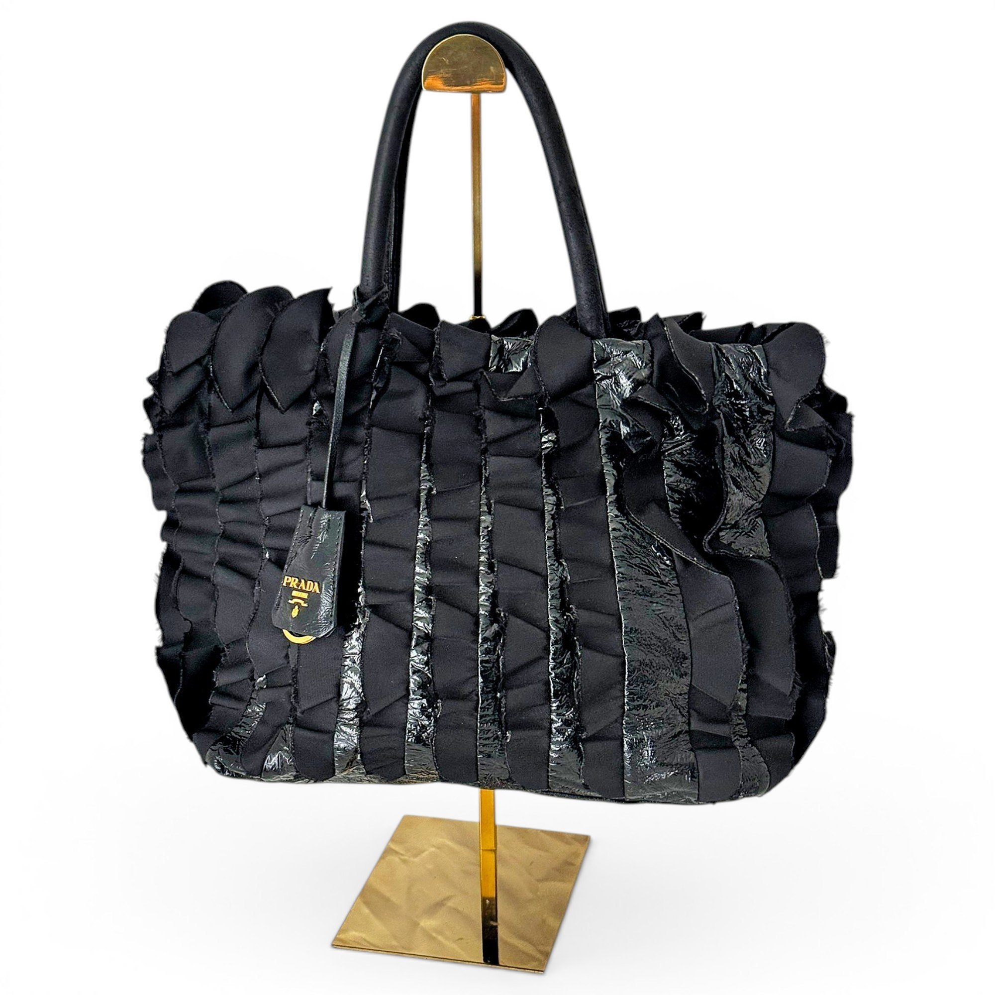 Patent leather handbag