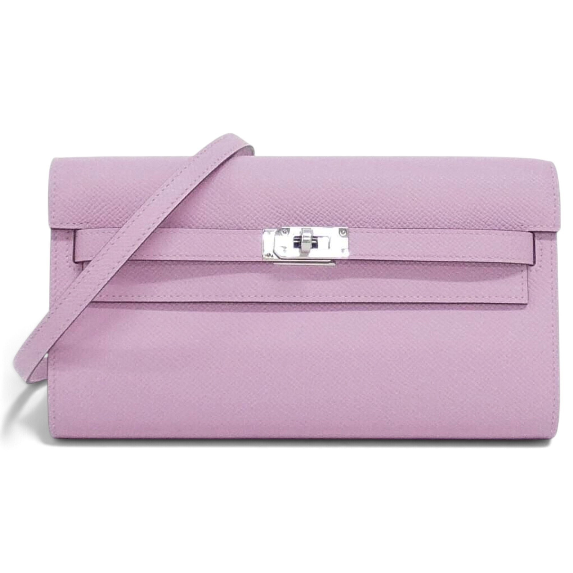 Hermes Kelly 25 Handbag Mauve Sylvestre Epsom Leather