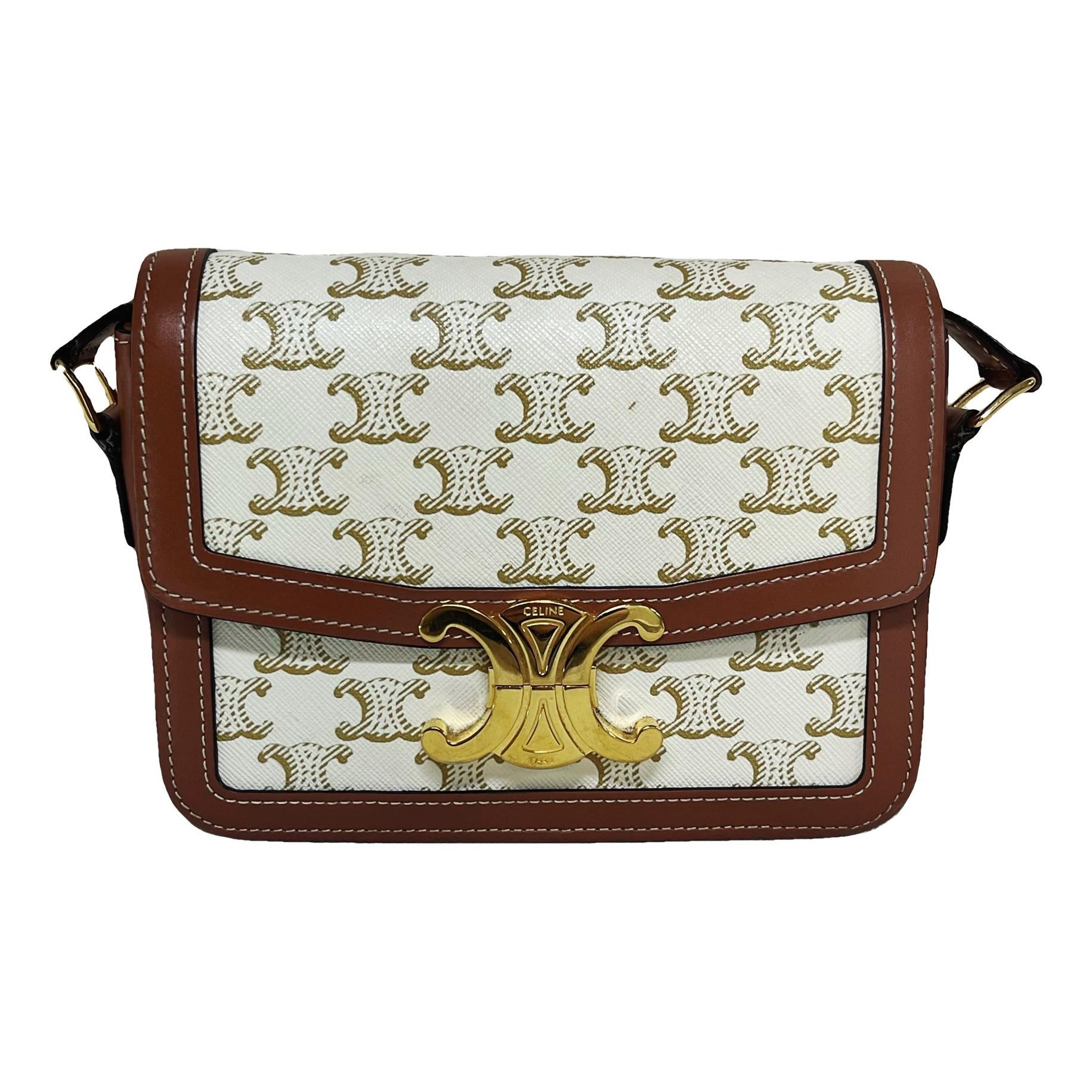 Triomphe leather handbag