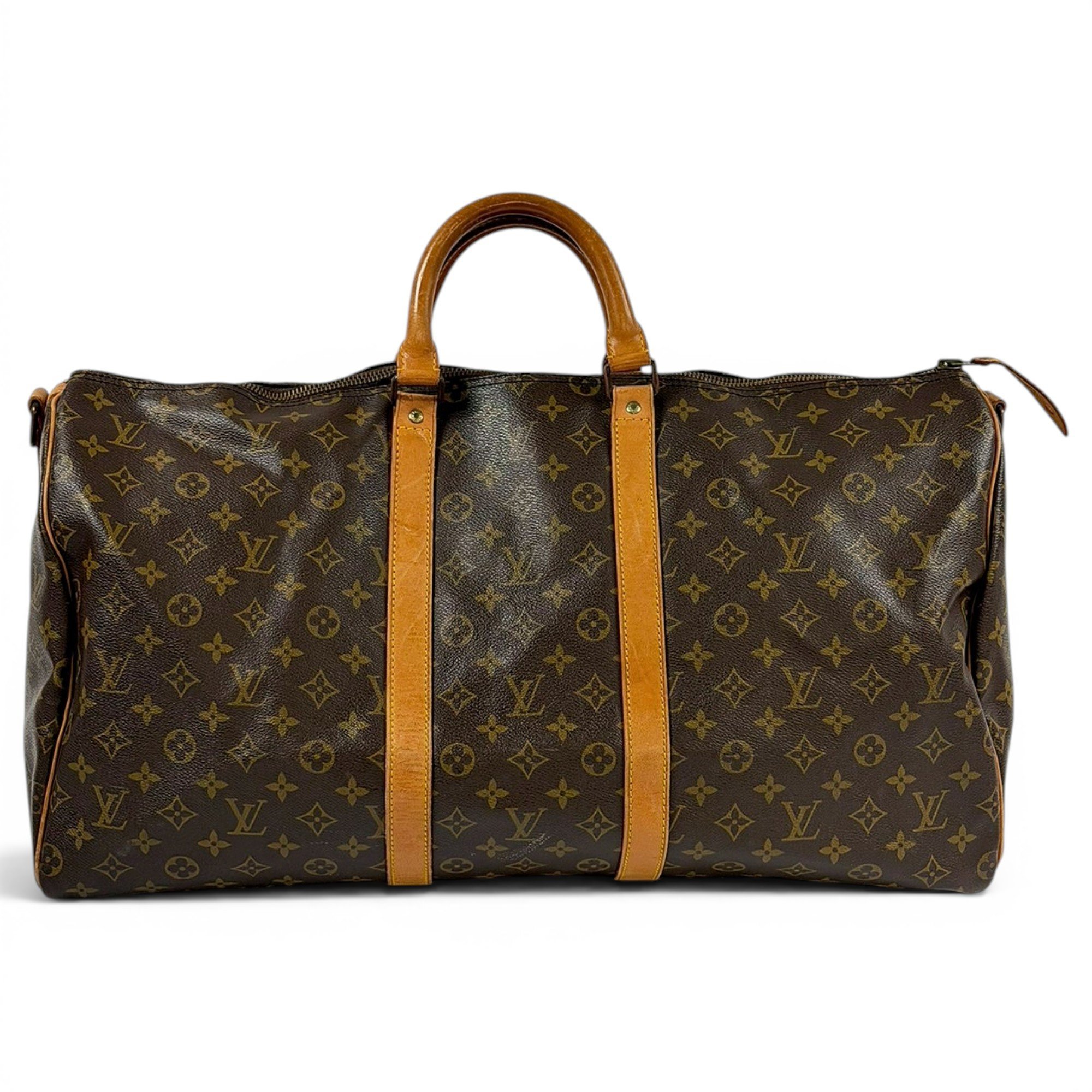 Keepall leather travel bag