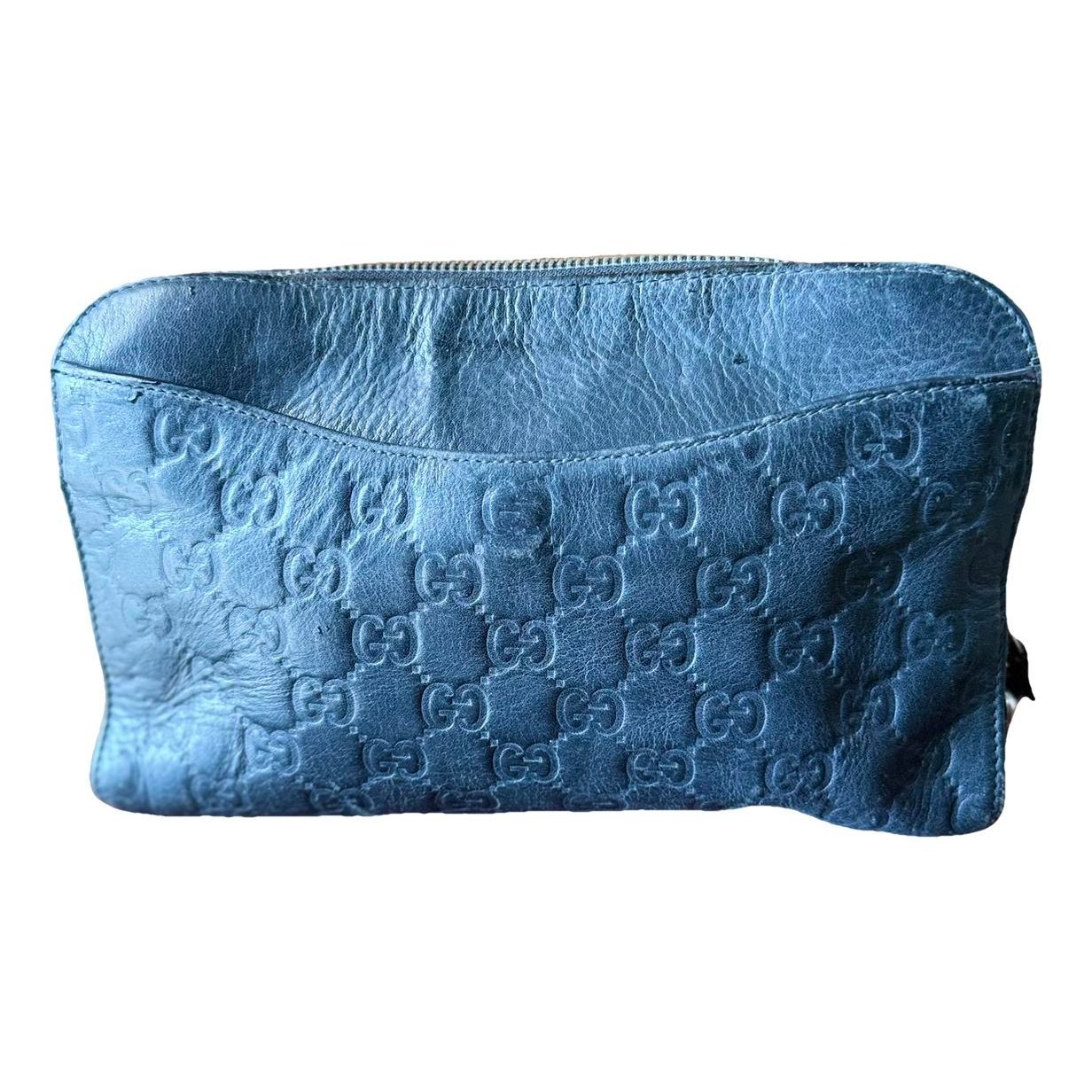 Leather clutch bag