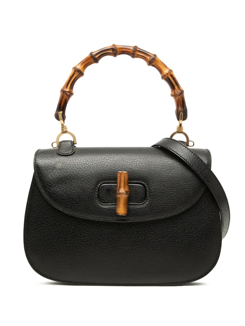20th Century Grained Calfskin Bamboo Night satchel
