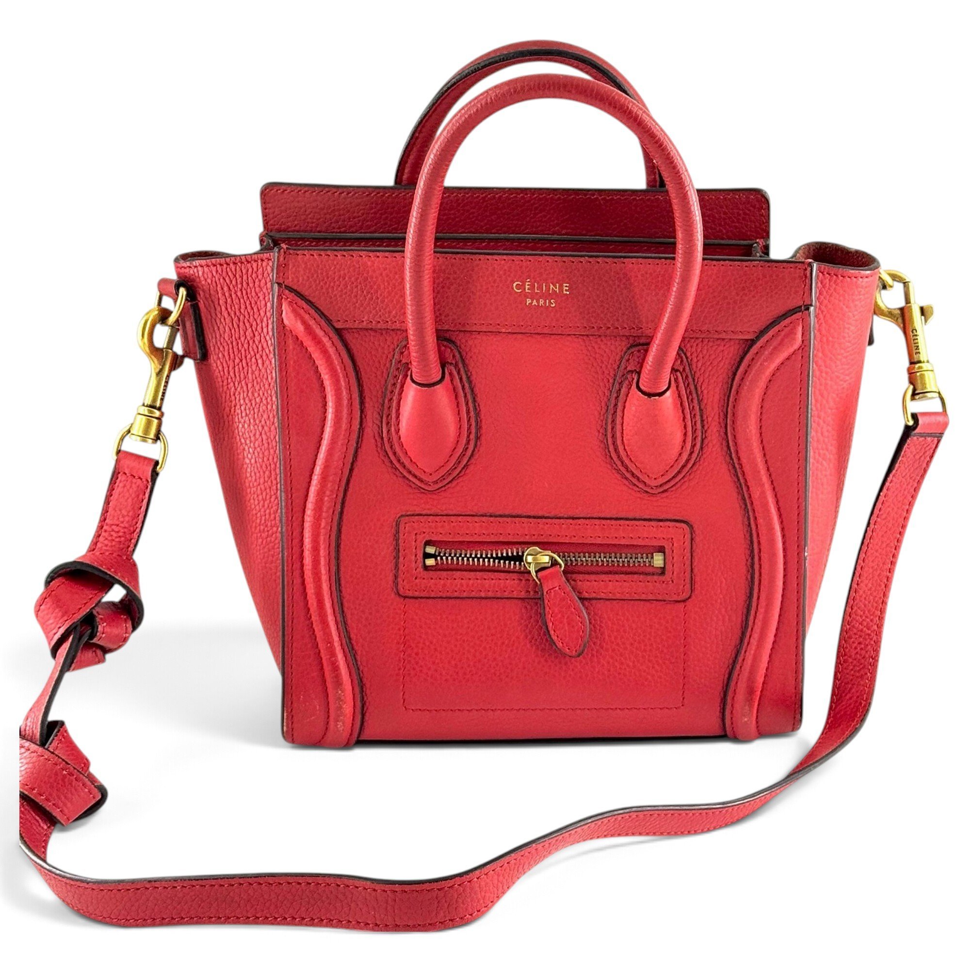 Nano Luggage leather crossbody bag