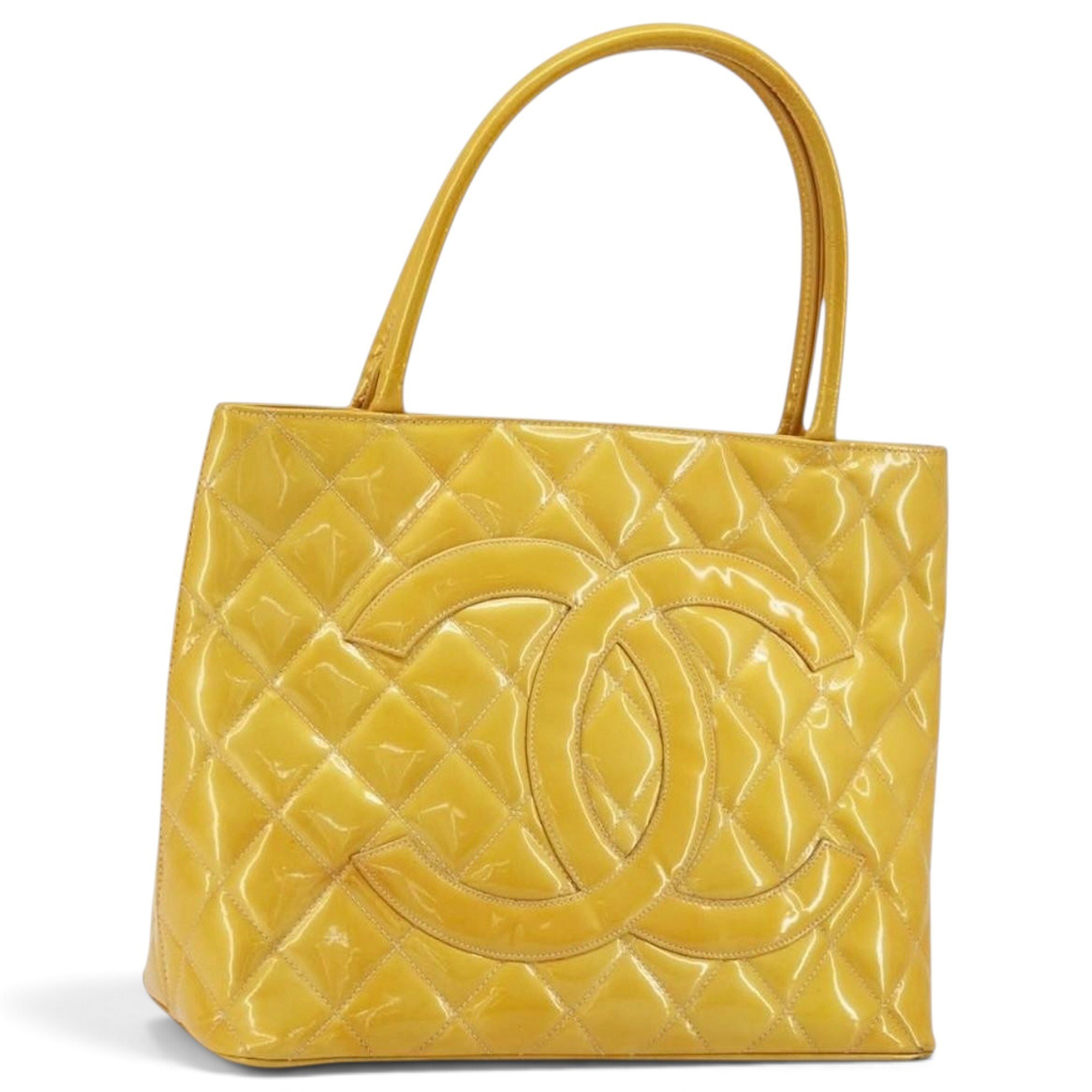 Patent leather tote