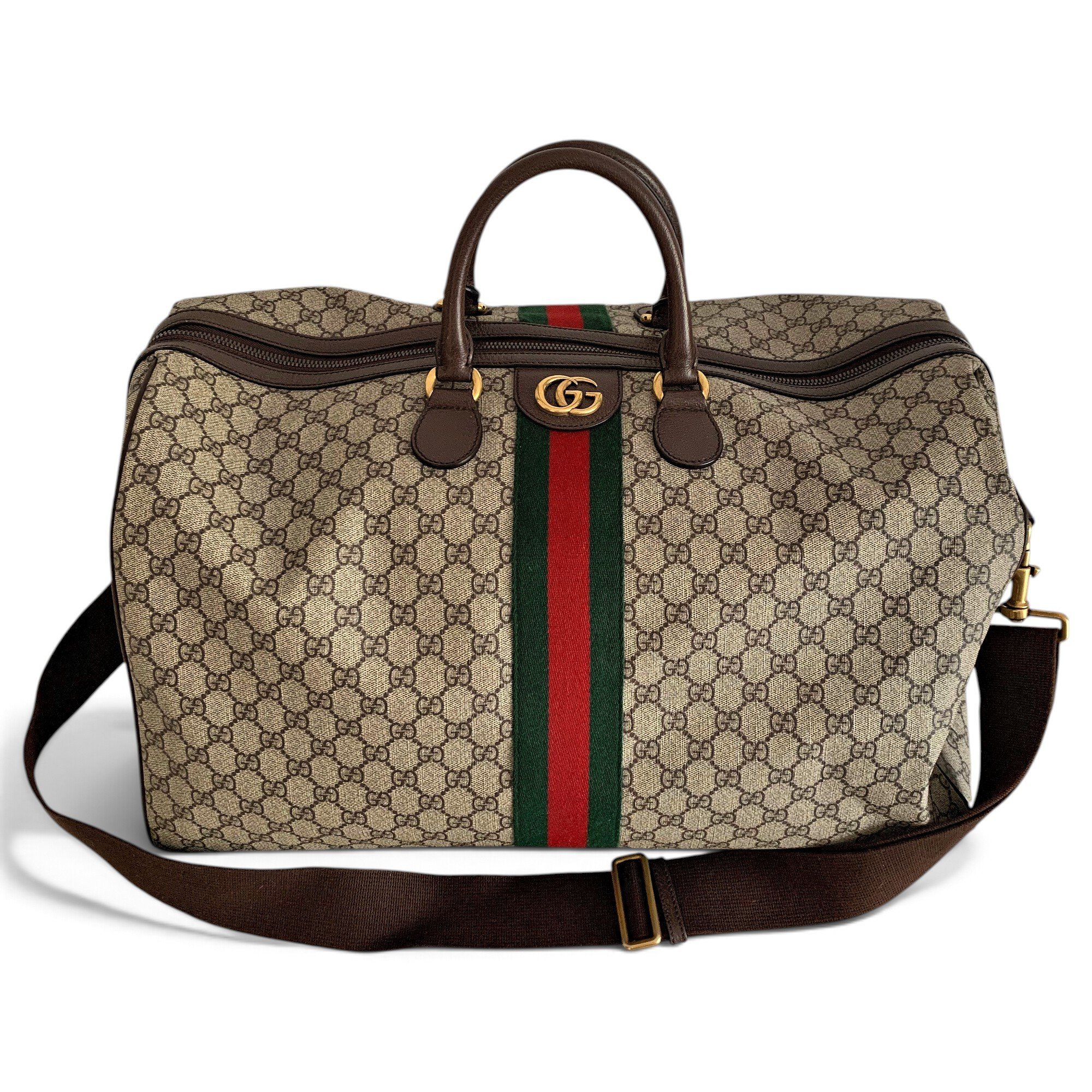 Ophidia leather travel bag