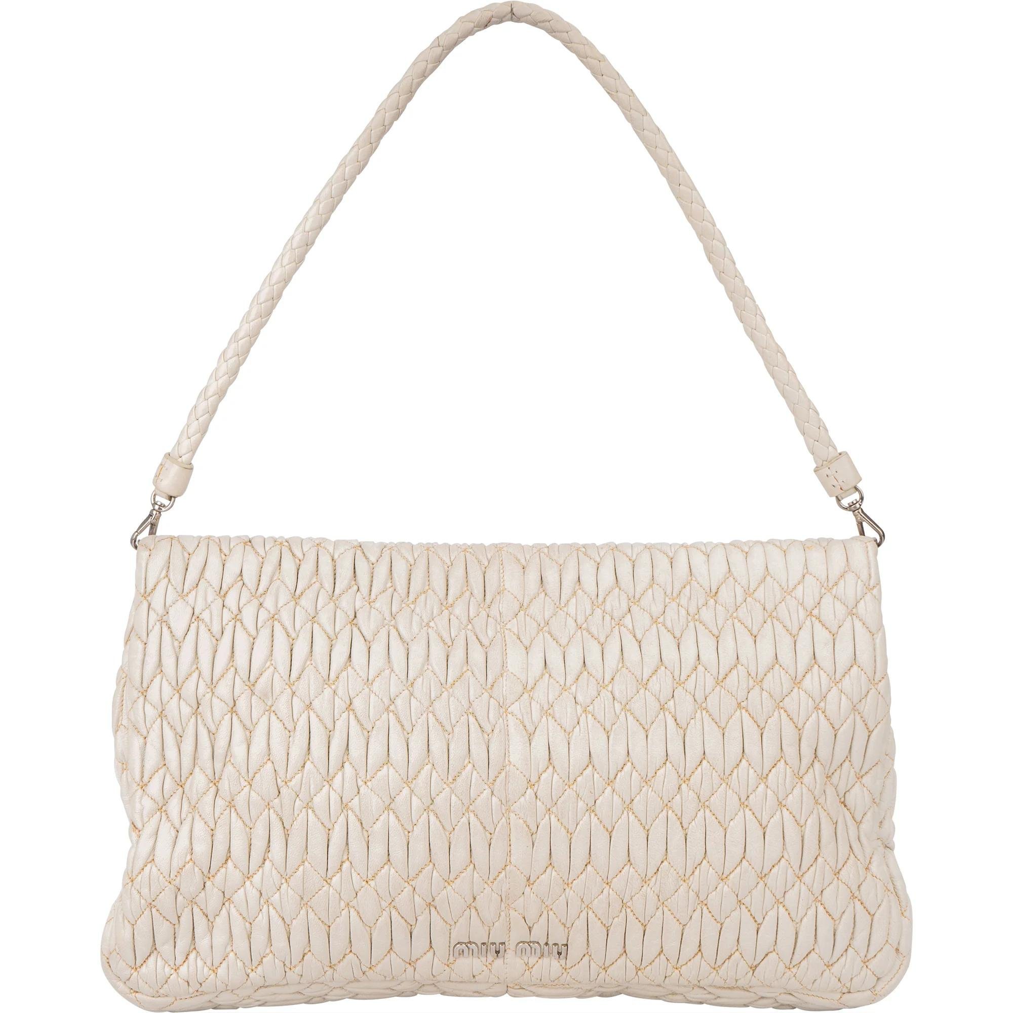 Miu Crystal leather handbag