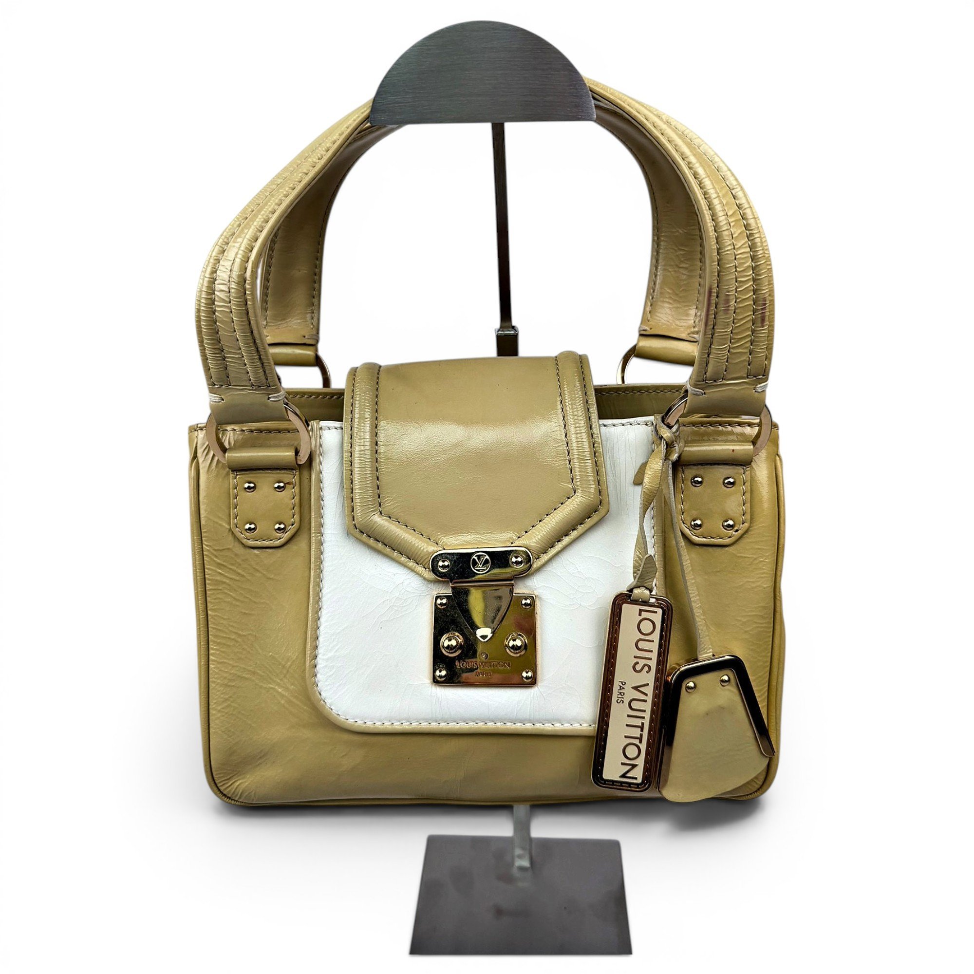 Patent leather handbag