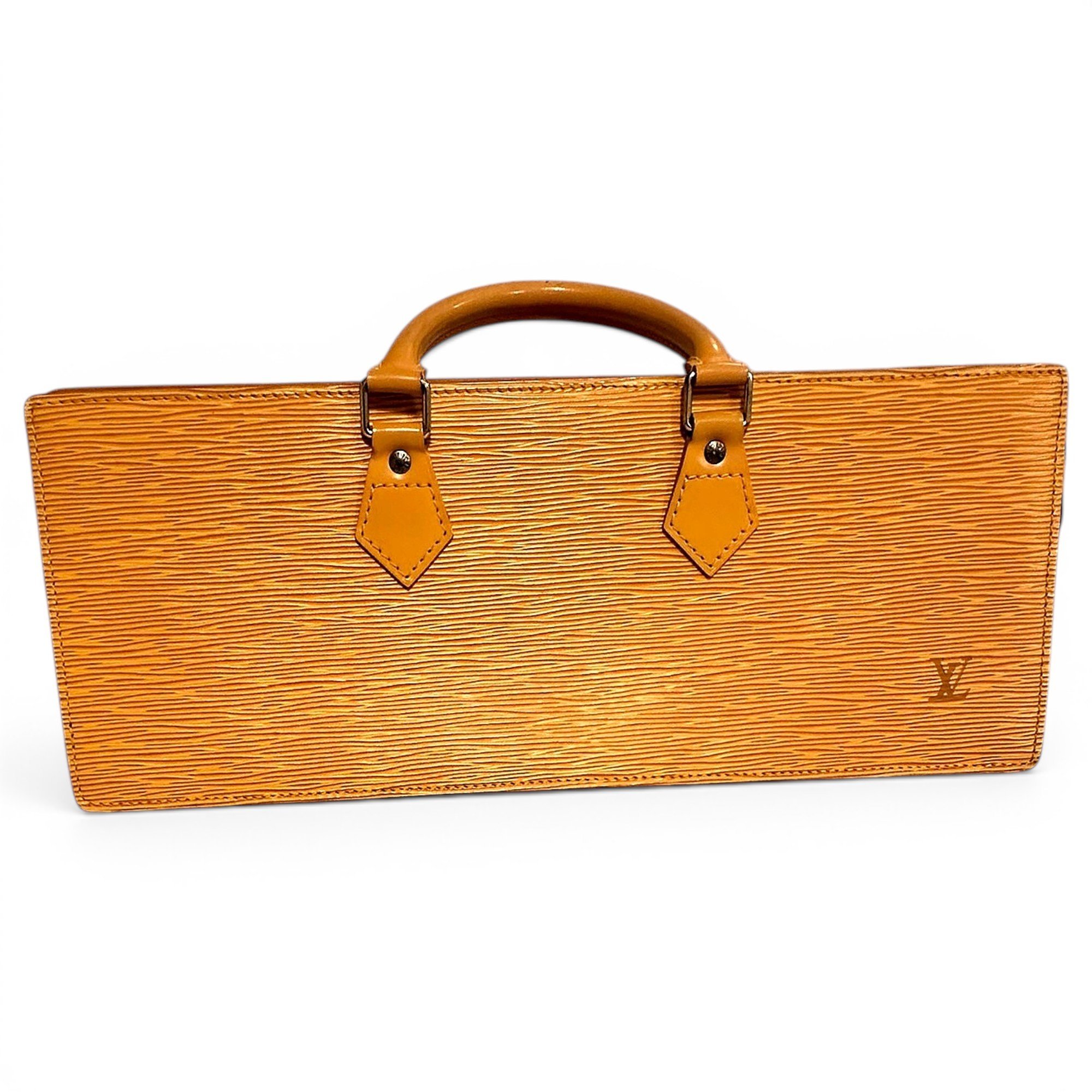 Triangle leather handbag