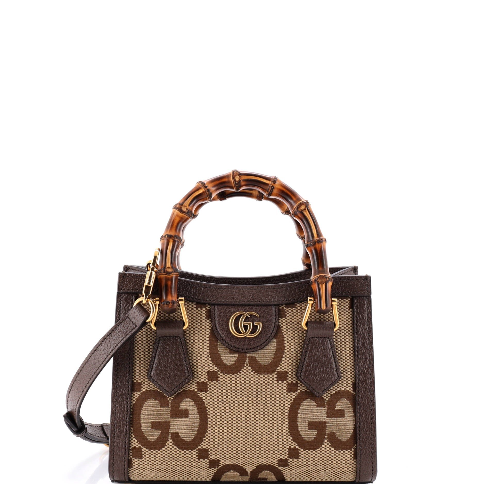 Diana NM Bamboo Handle Tote Jumbo GG Canvas Mini