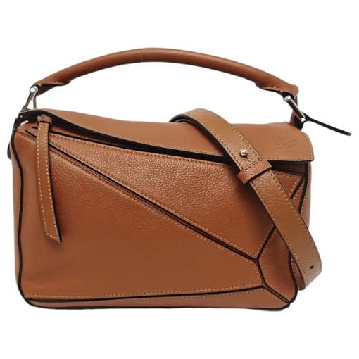 Puzzle leather crossbody bag
