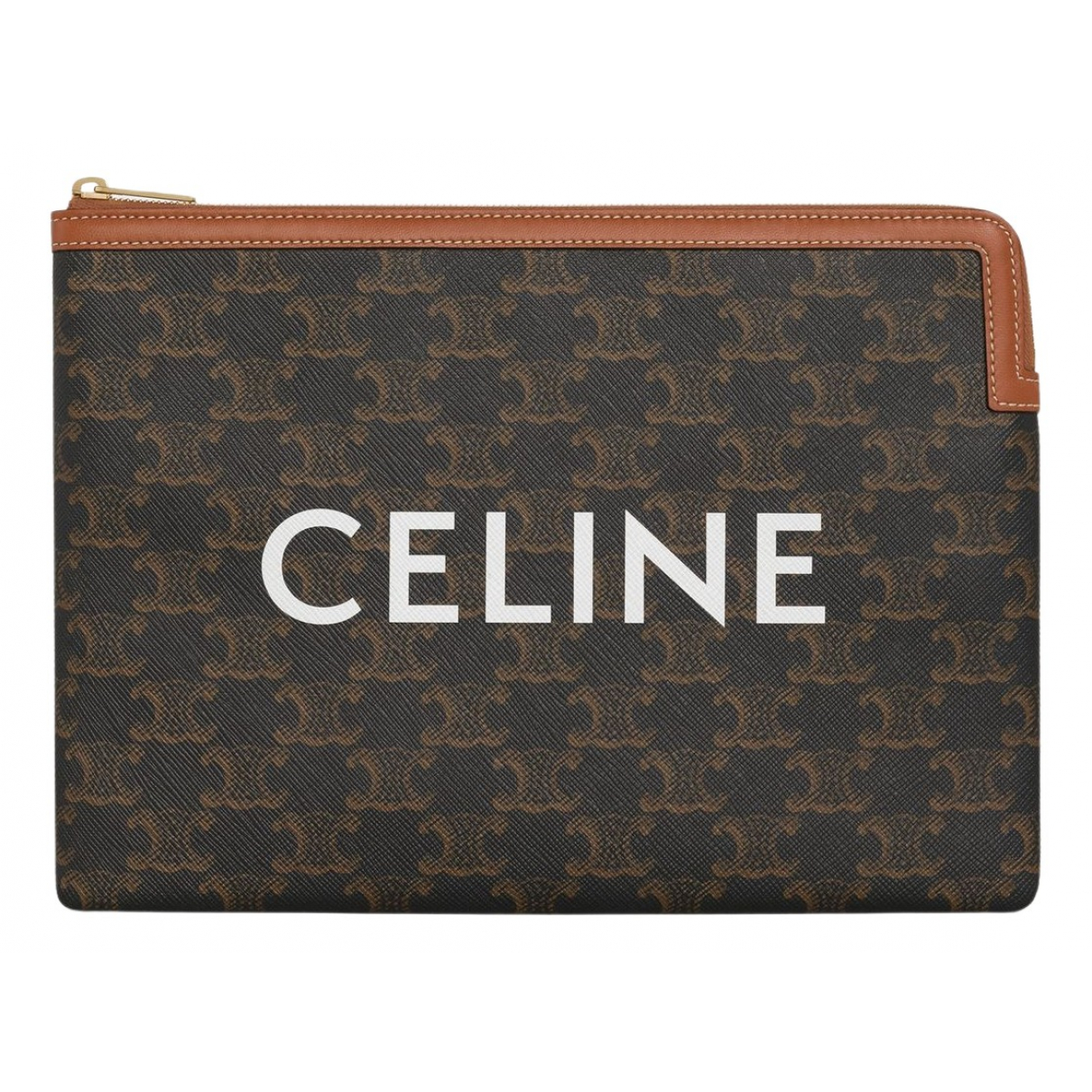 Triomphe cloth clutch bag