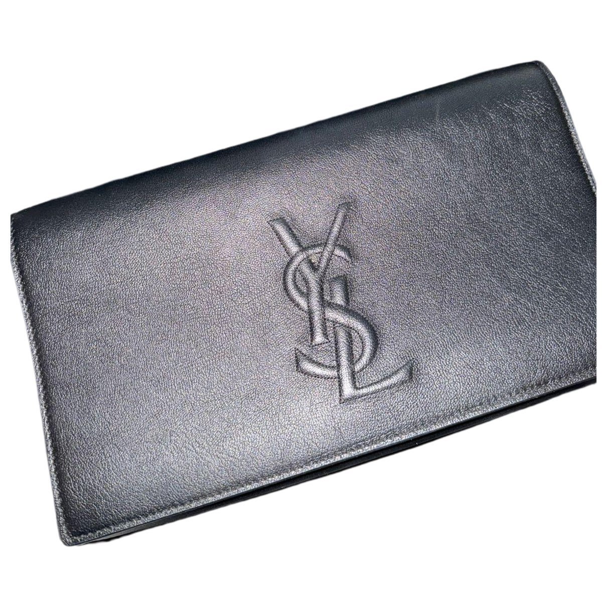 Leather clutch bag