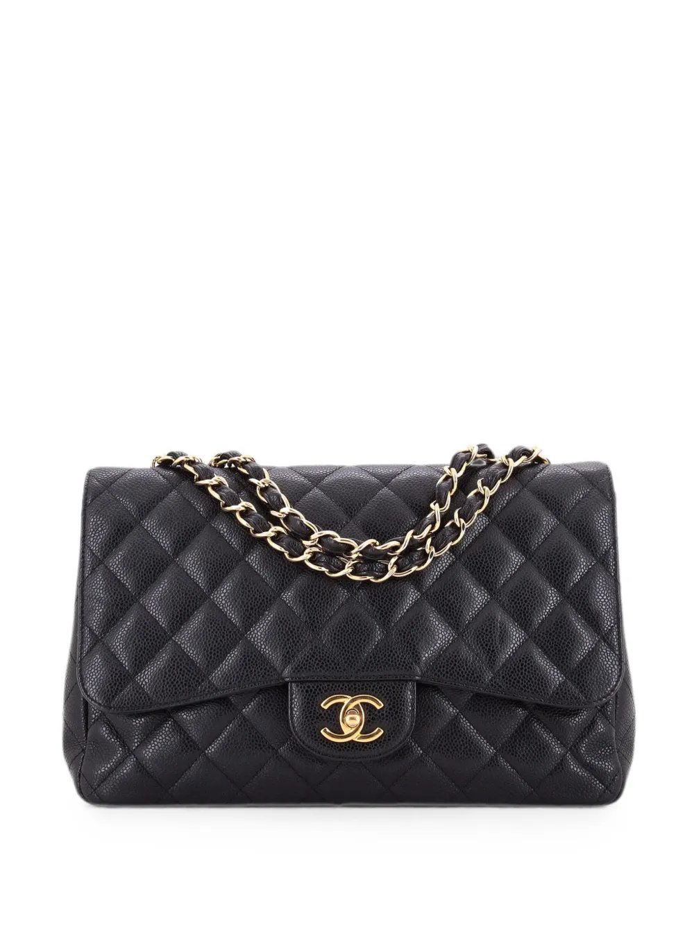 Classic Single Flap Bag Quilted Caviar Jumbo shoulder bag