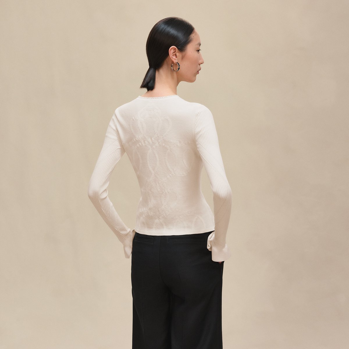 Blanc Naturel "Palefroi Remix" Light Long-sleeve Sweater
