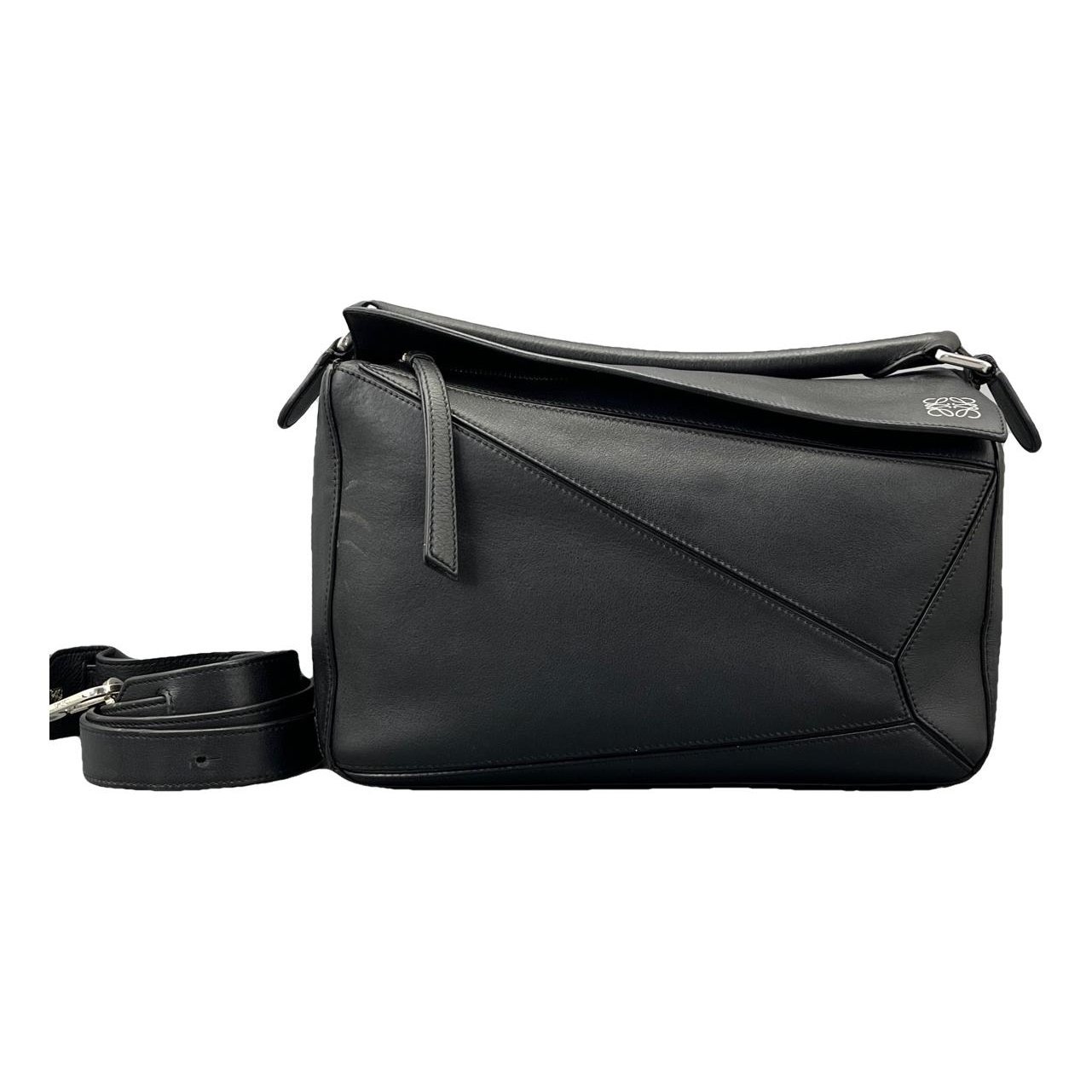Puzzle leather handbag