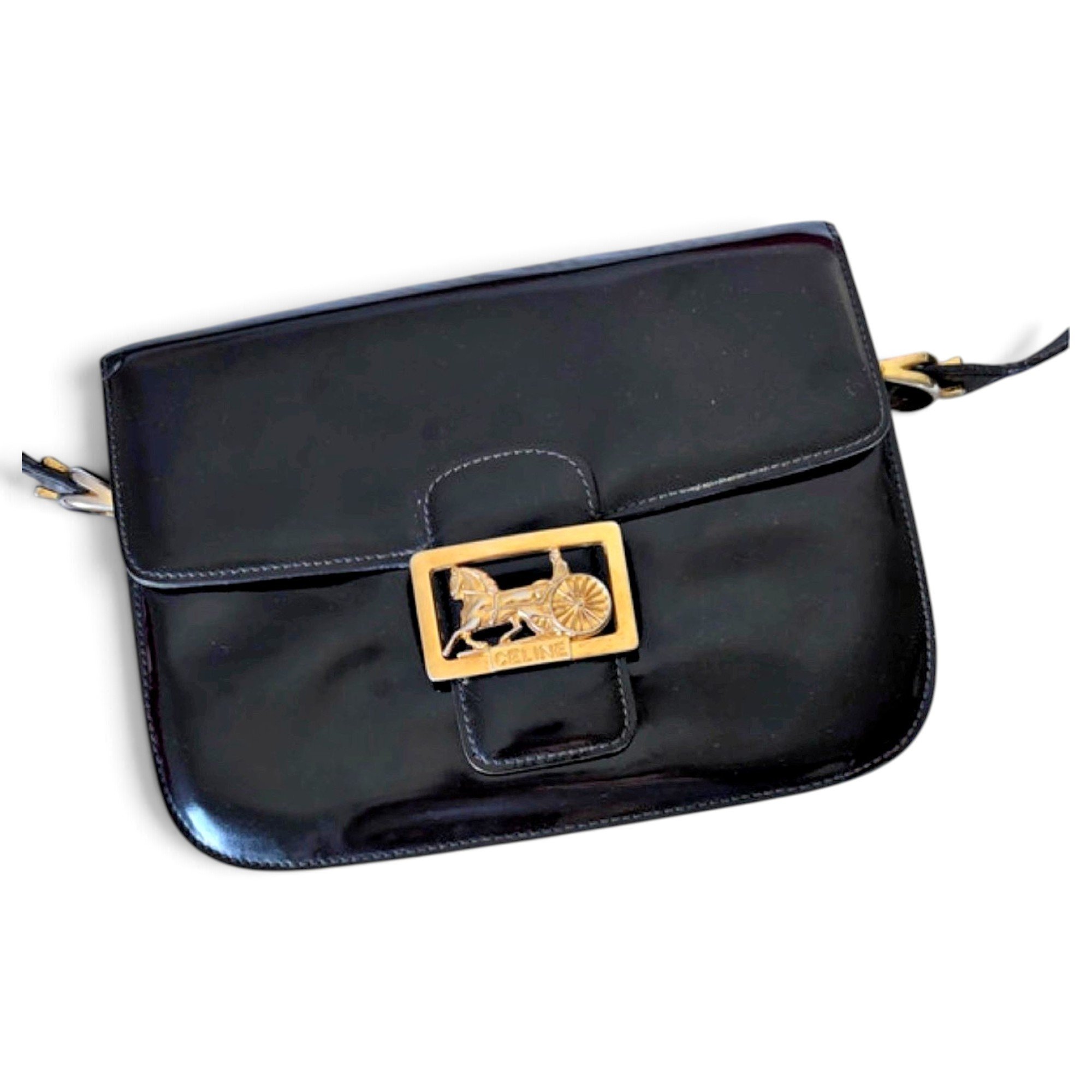Patent leather handbag