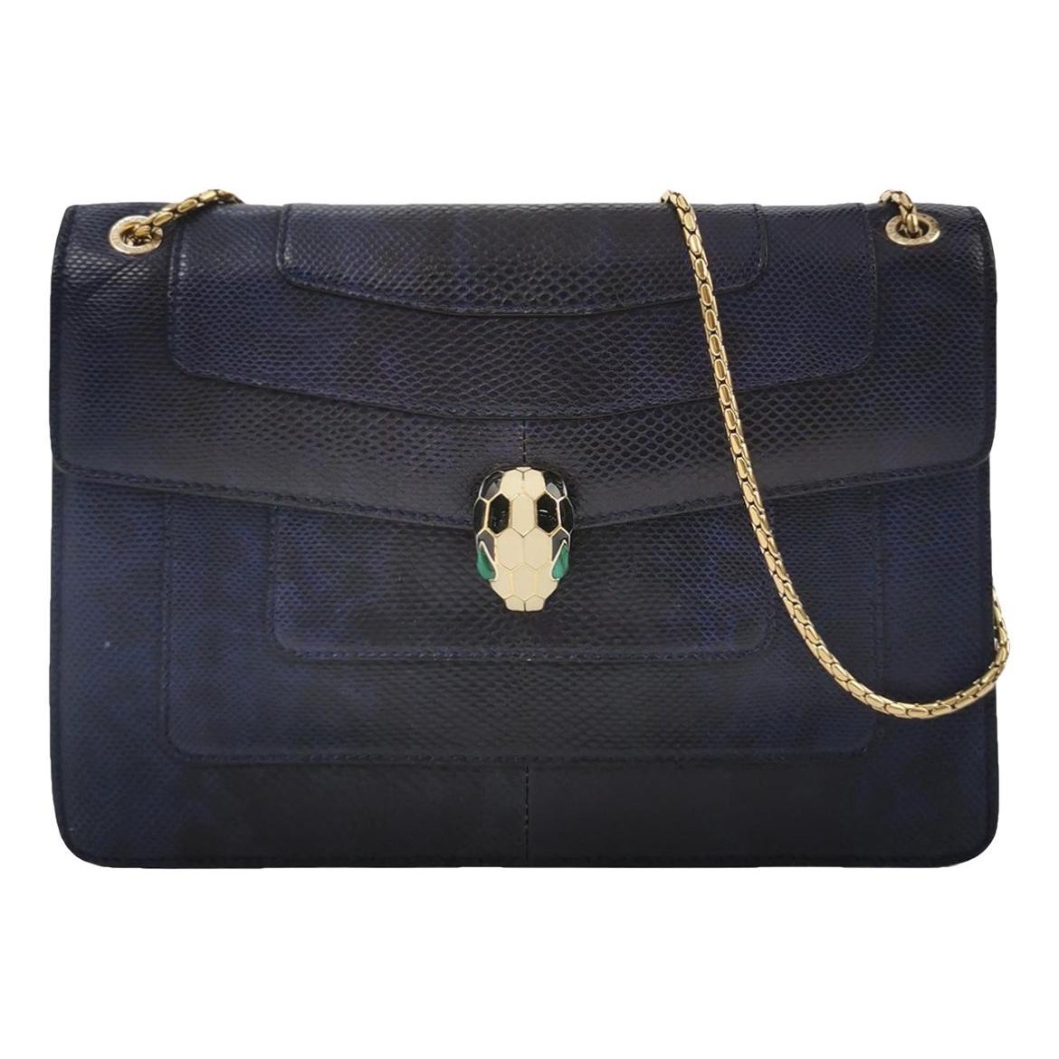 Serpenti leather handbag