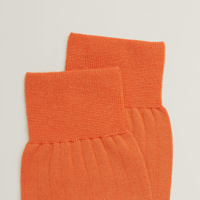 Orange Hermès "H" Embroidery Socks