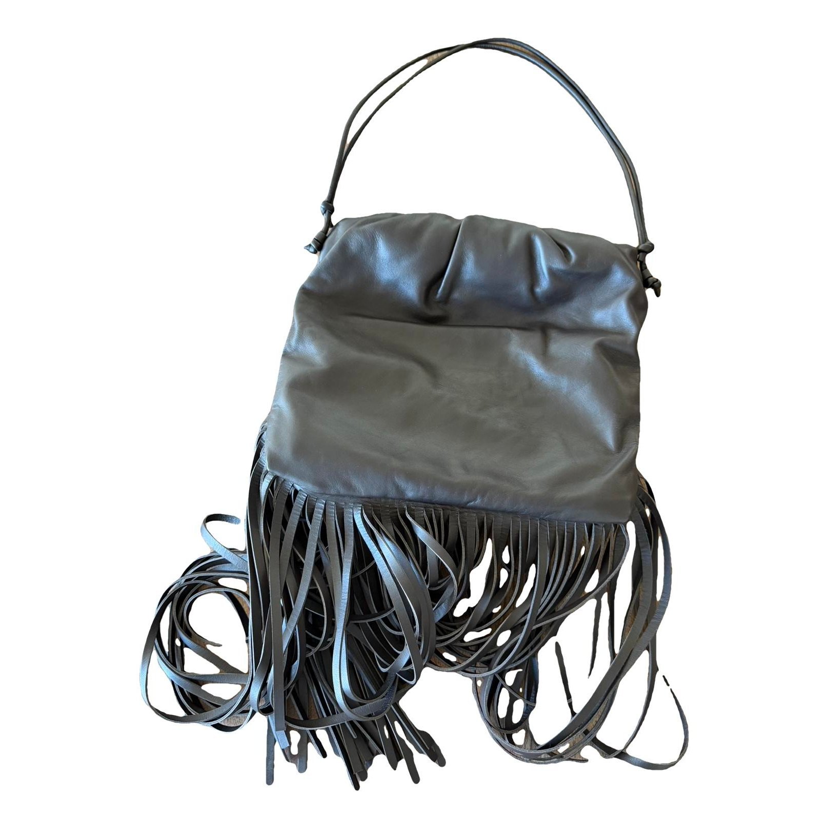 Fringe Pouch leather handbag