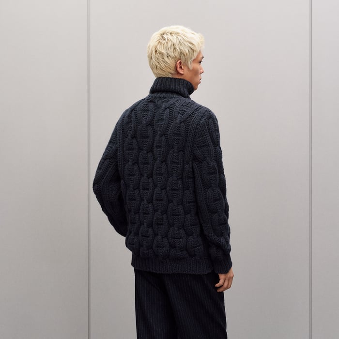 Marine "Chaine d'Ancre d'Hiver" Turtleneck Sweater