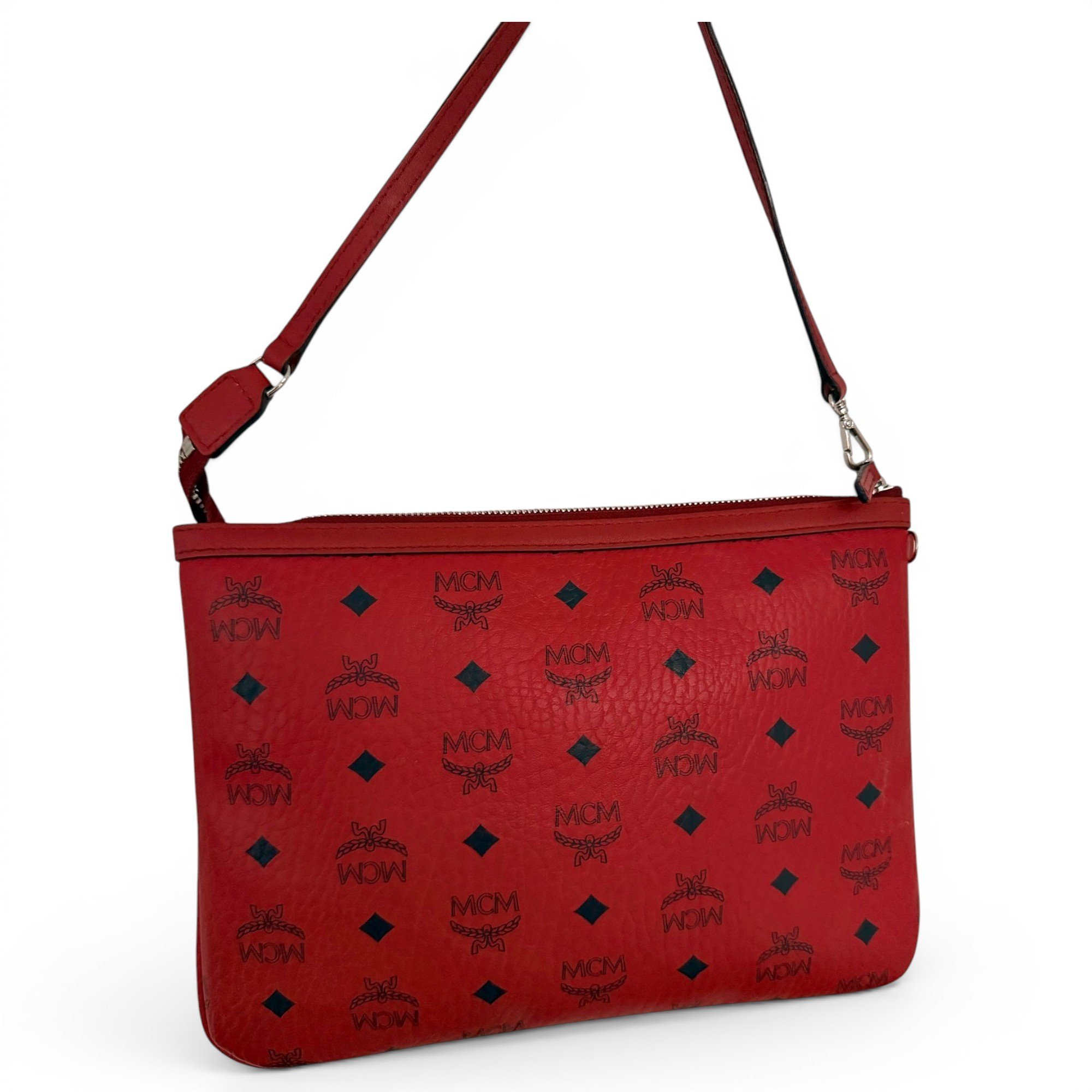 Leather clutch bag