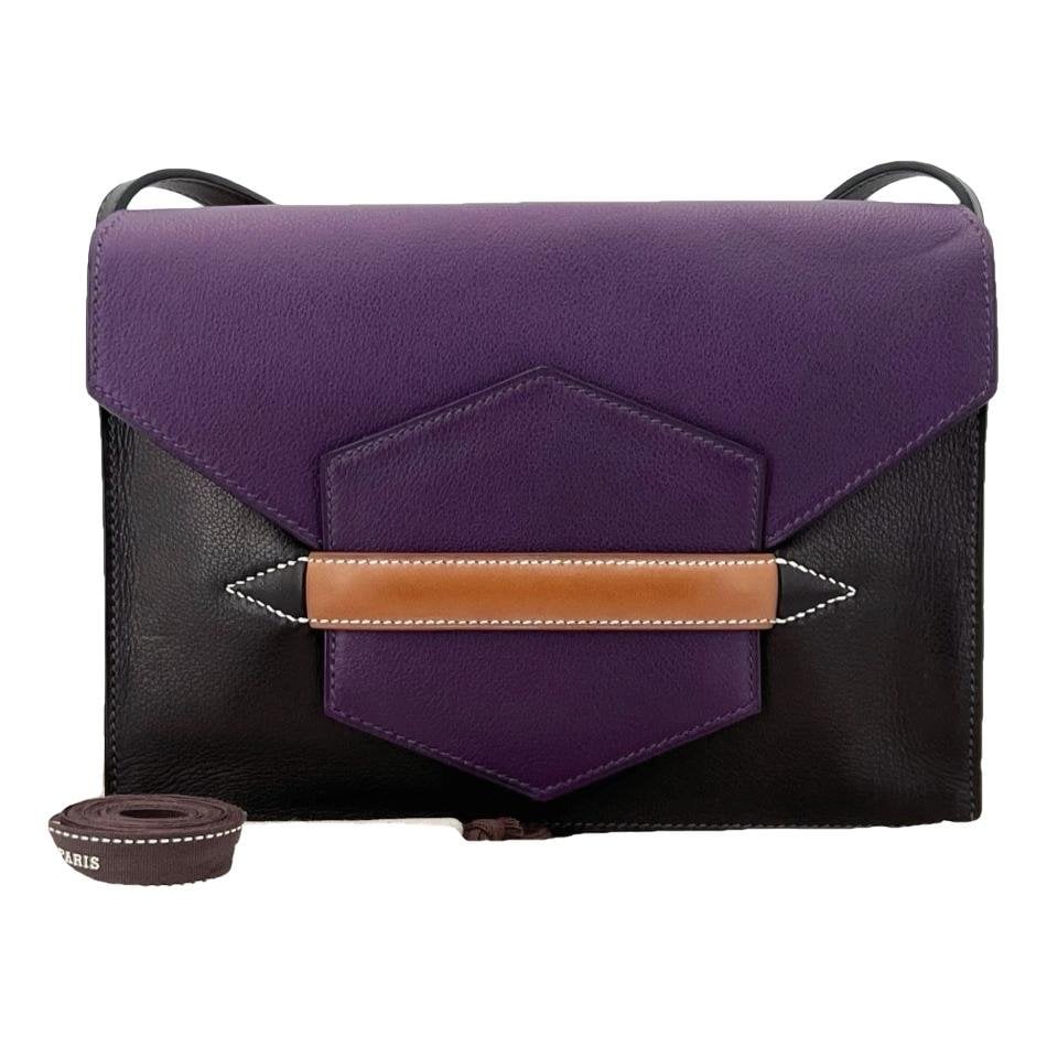 Hermes Faco Handbag Black Evercolor Leather