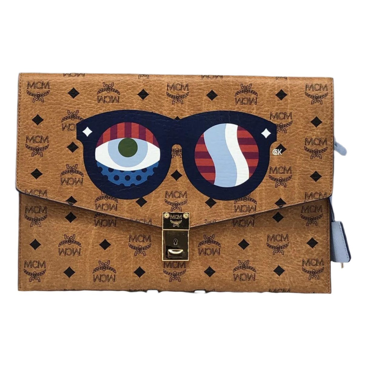 Leather clutch bag