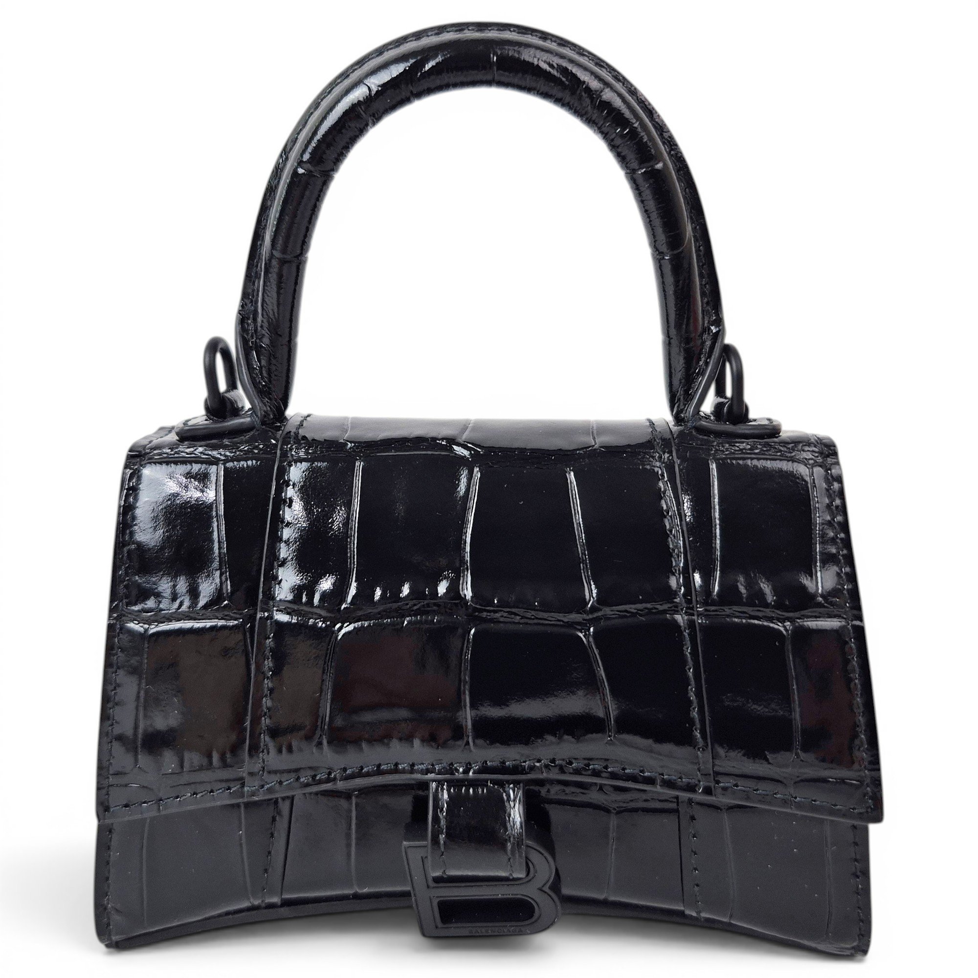Hourglass leather mini bag