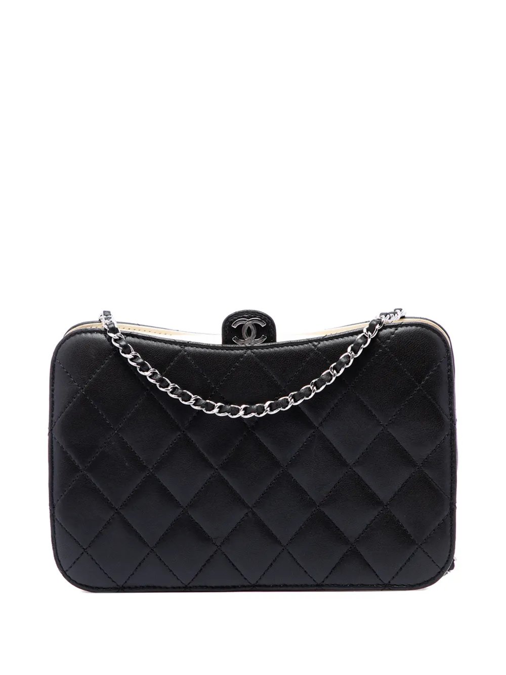 2011 CC Quilted Lambskin Clutch with Chain crossbody bag