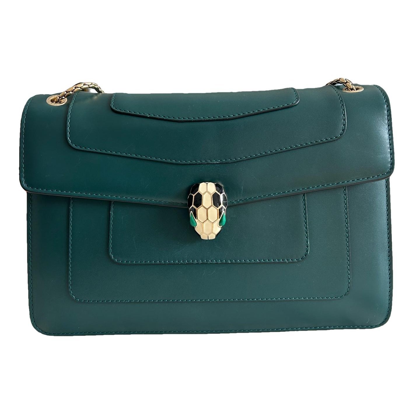 Serpenti leather handbag