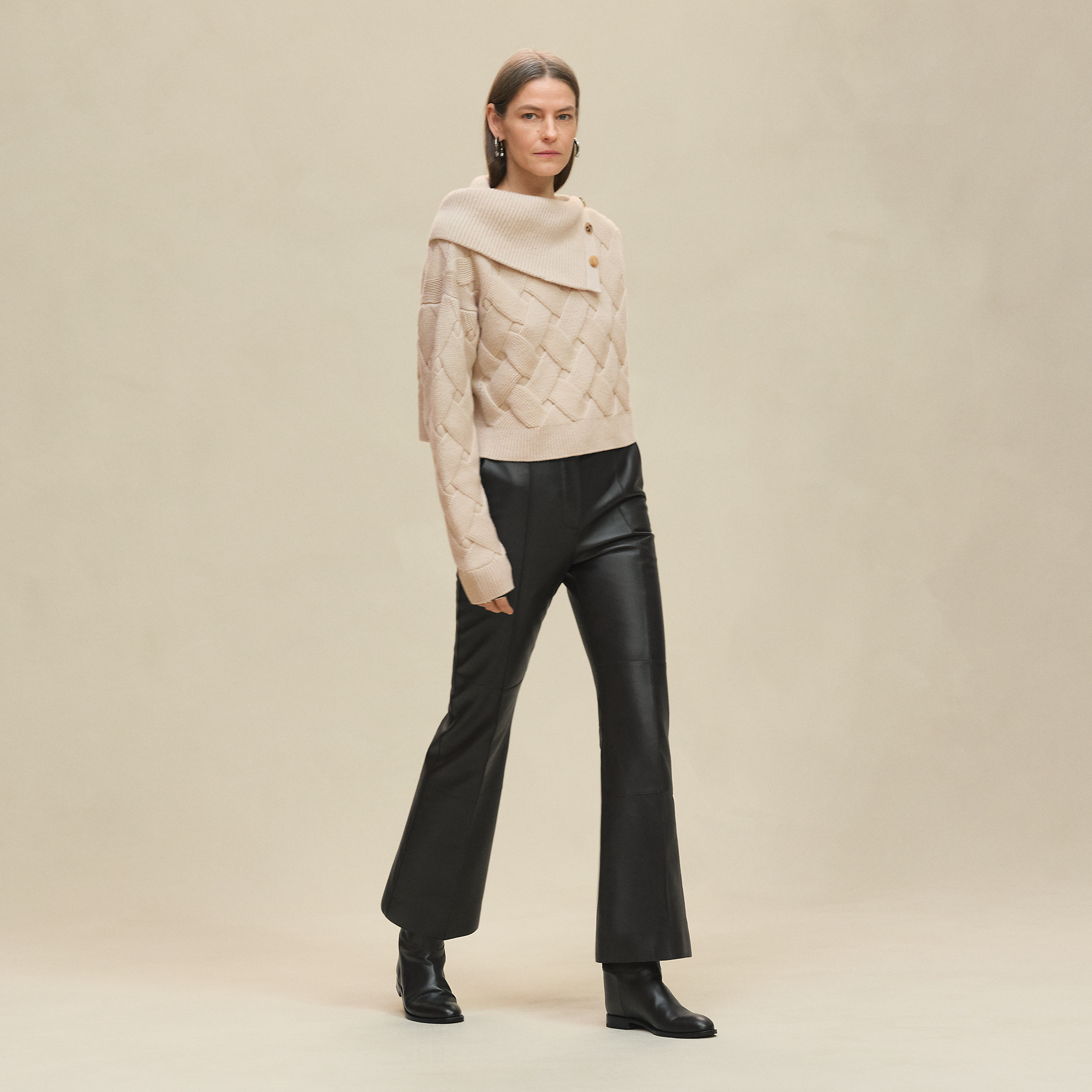 Cashmere long-sleeve sweater