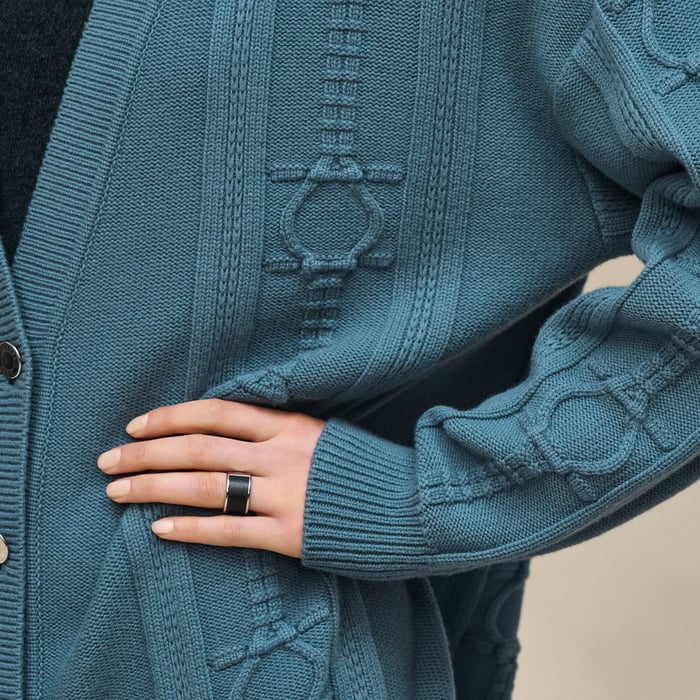 Bleu Canal Buttoned Cardigan