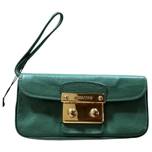 Leather clutch bag