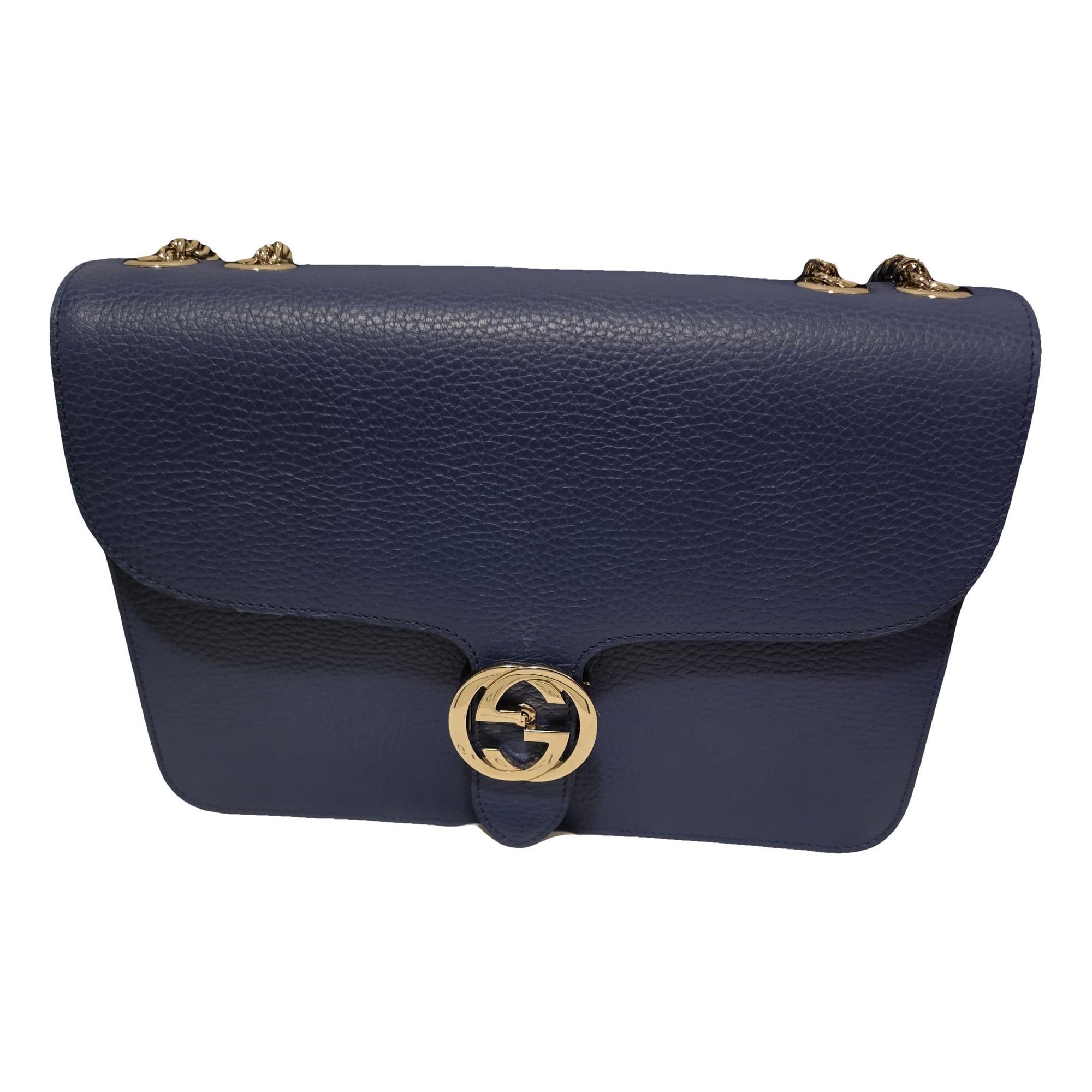 Interlocking leather handbag