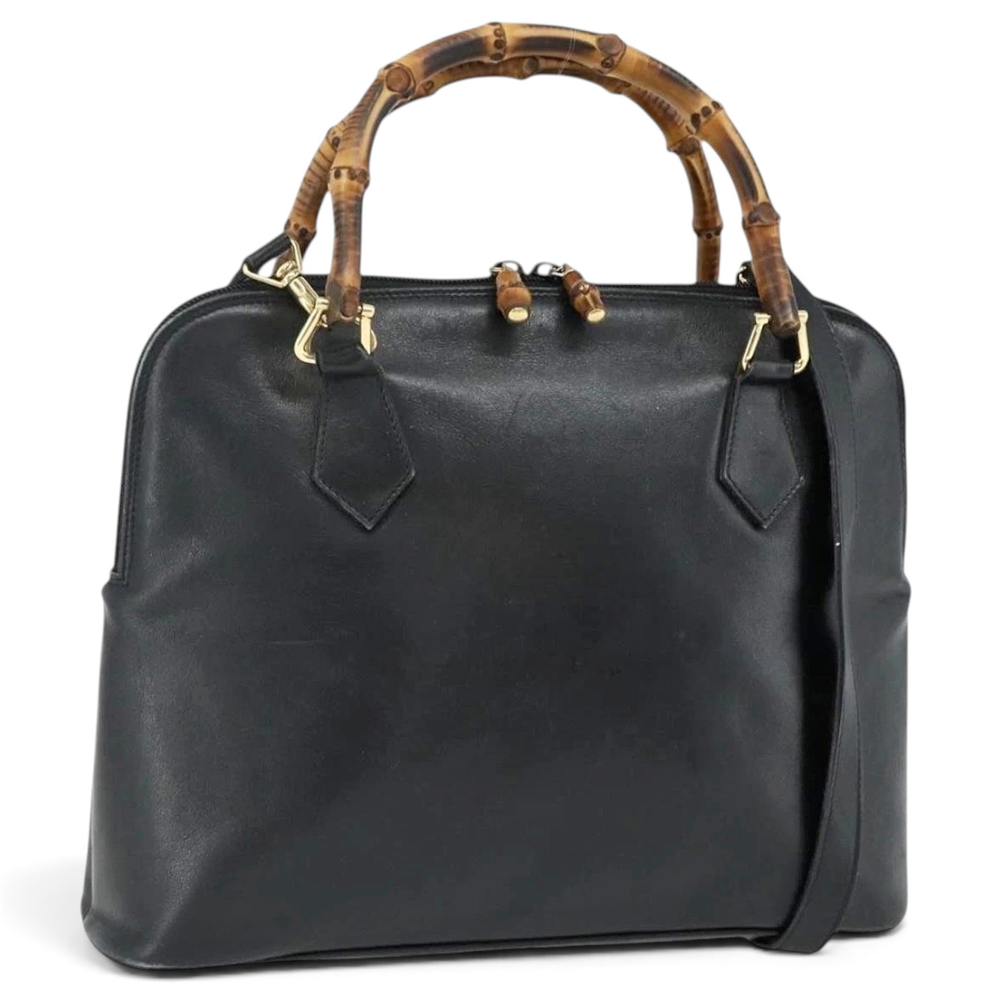 Bamboo leather handbag